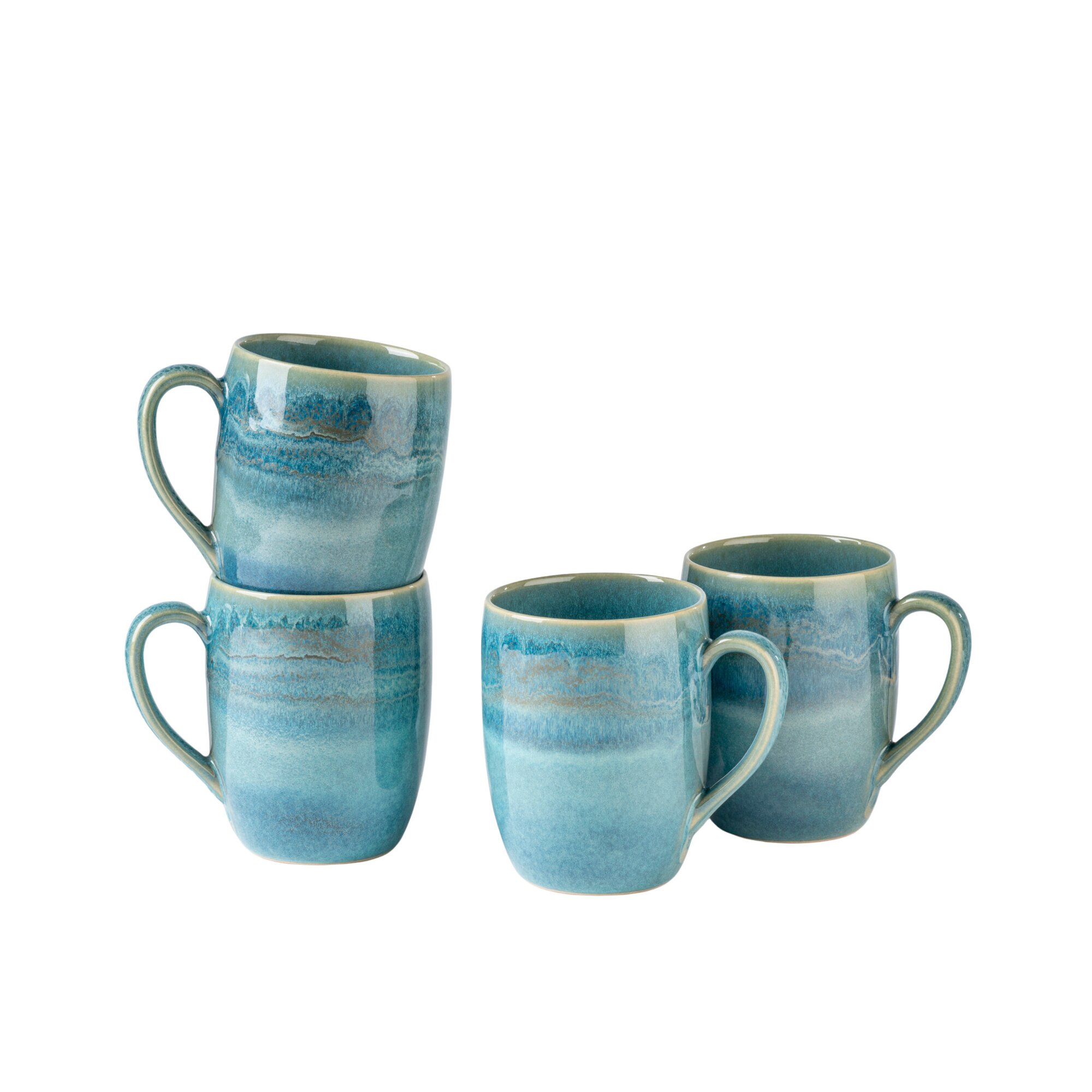 Kaffeebecher-Set, Steinzeug TIEFER SEE