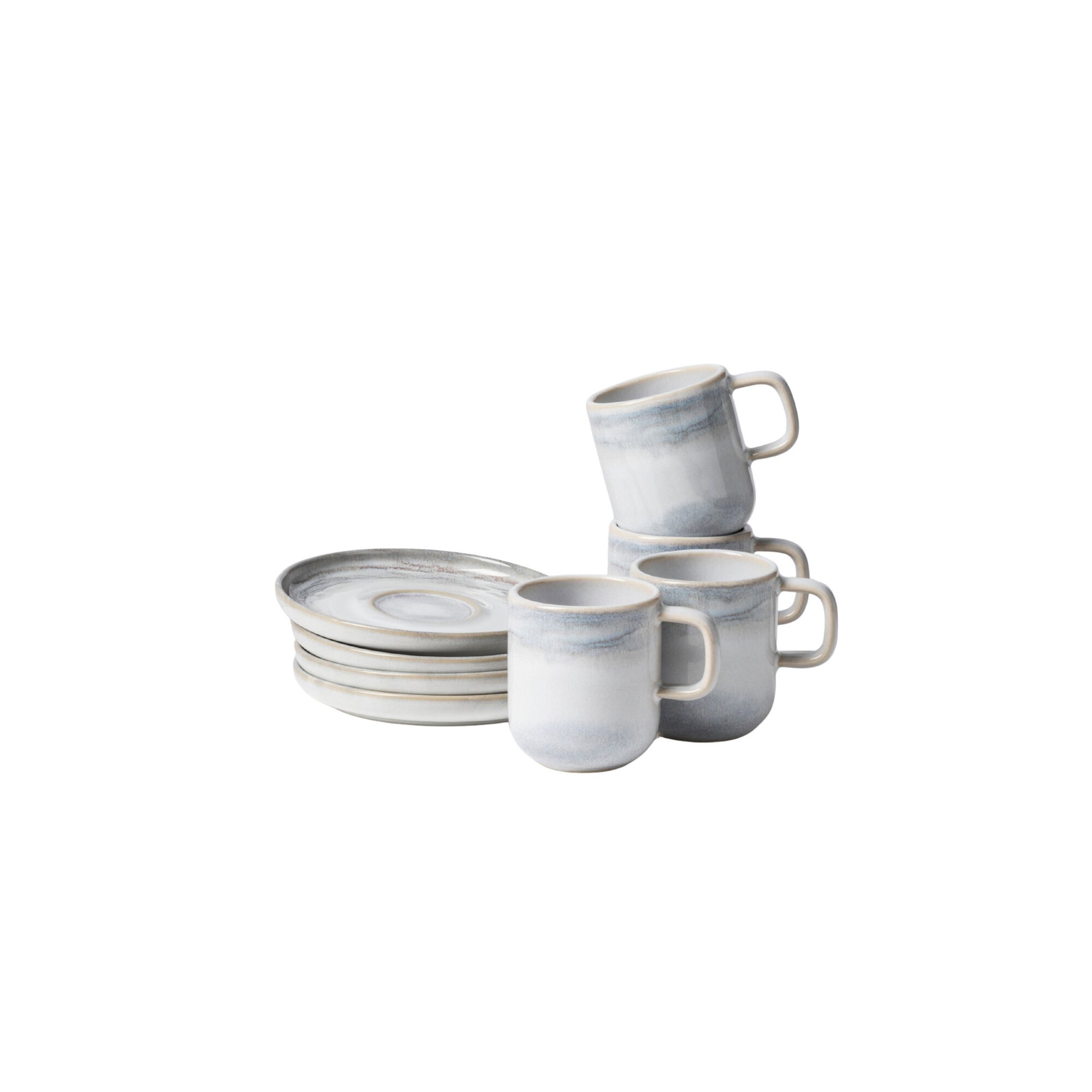 Espressotassen-Set, Steinzeug TIEFER SEE