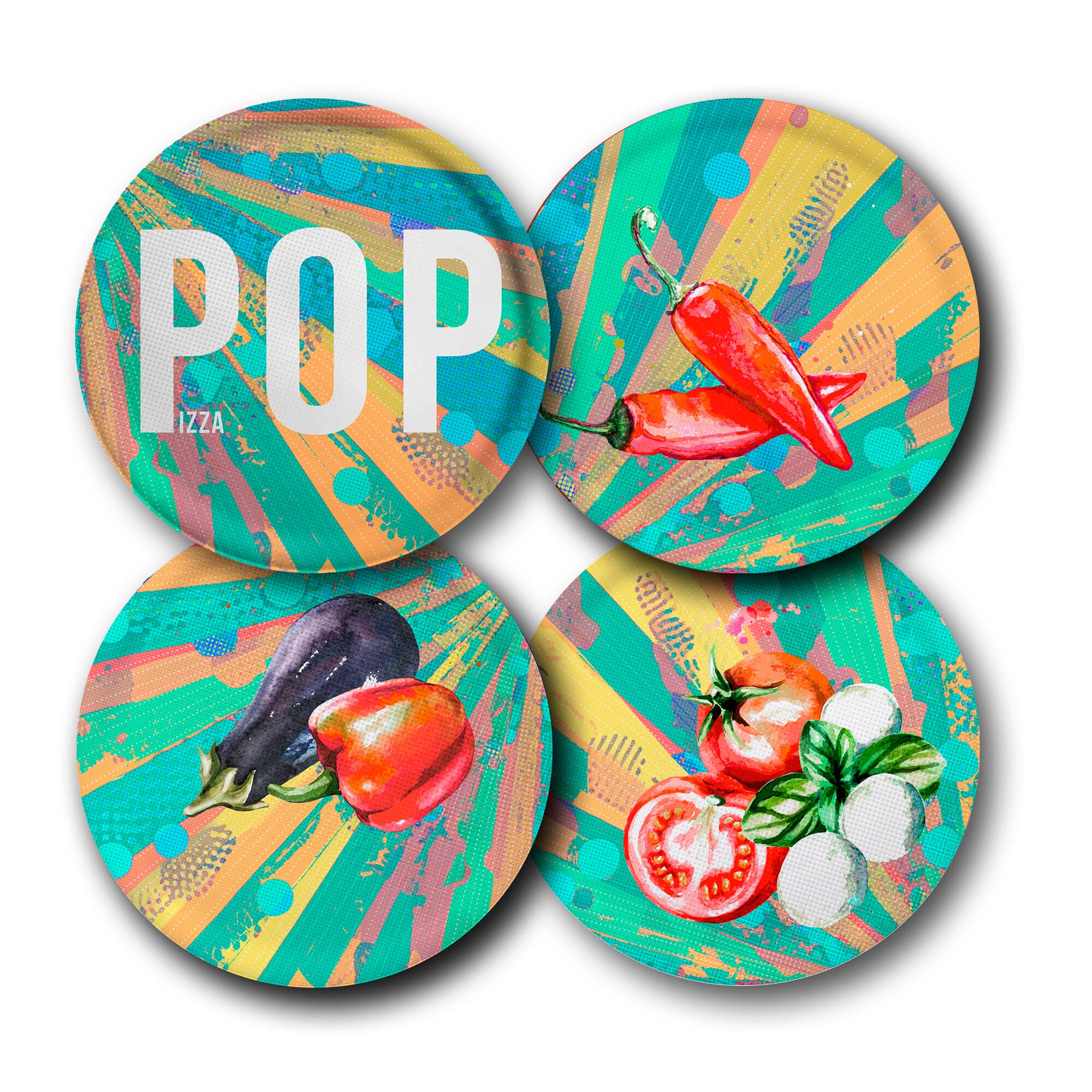 Mäser Pizzateller, Porzellan Pop
