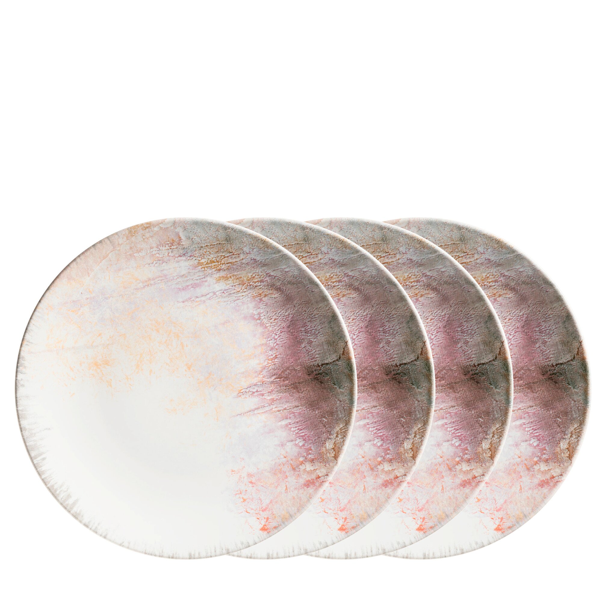 Mäser Speiseteller-Set, Steinzeug Aquarellia