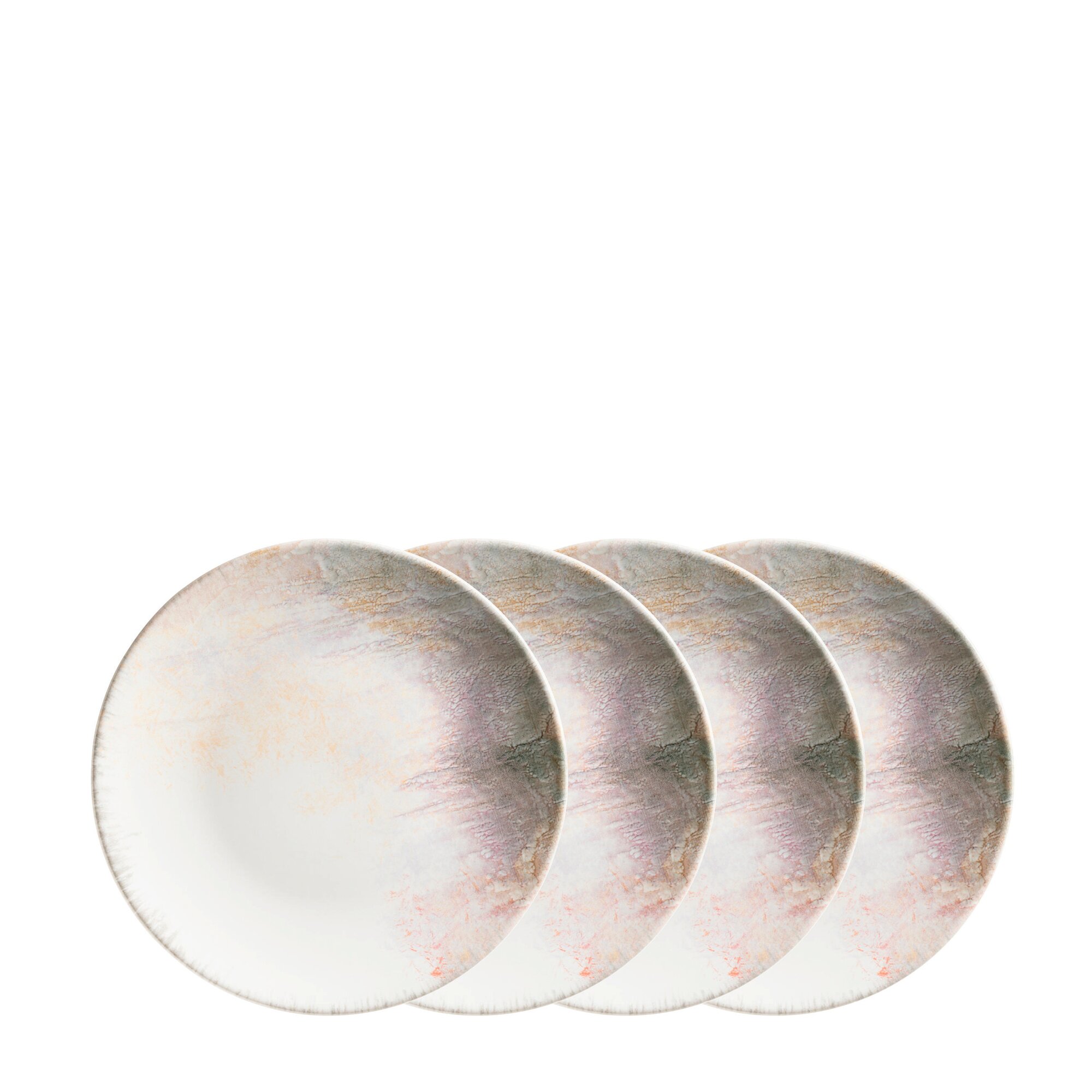 Mäser Dessertteller-Set, Steinzeug Aquarellia