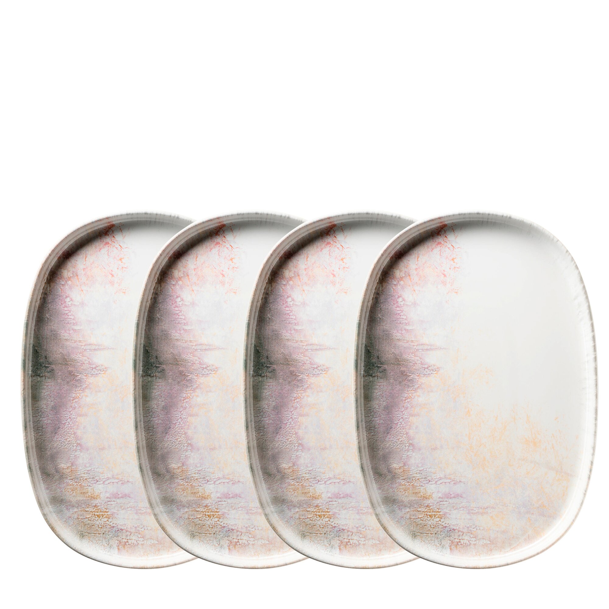 Mäser Servierplatten-Set, Steinzeug Aquarellia