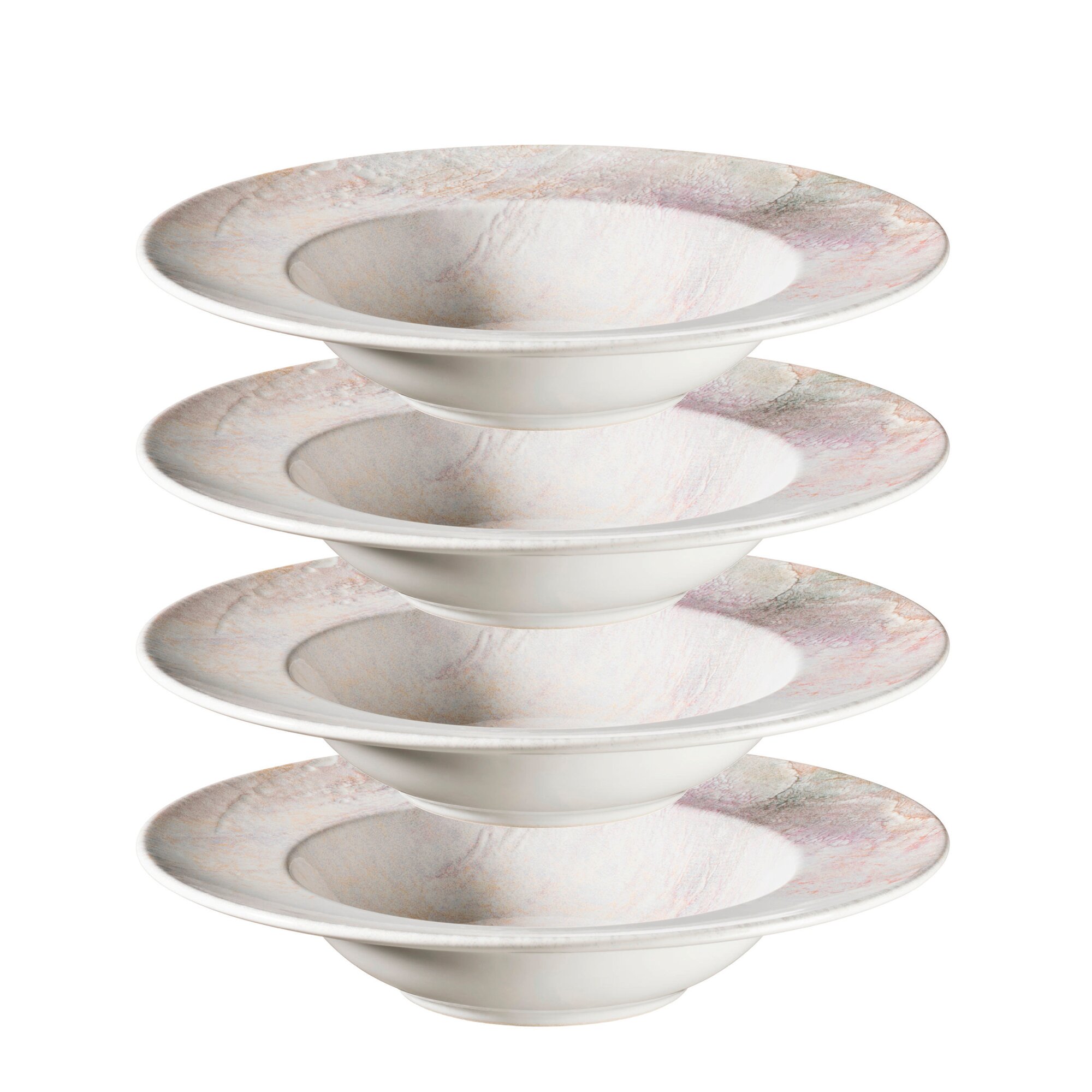 Mäser Pastateller-Set, Steinzeug Aquarellia