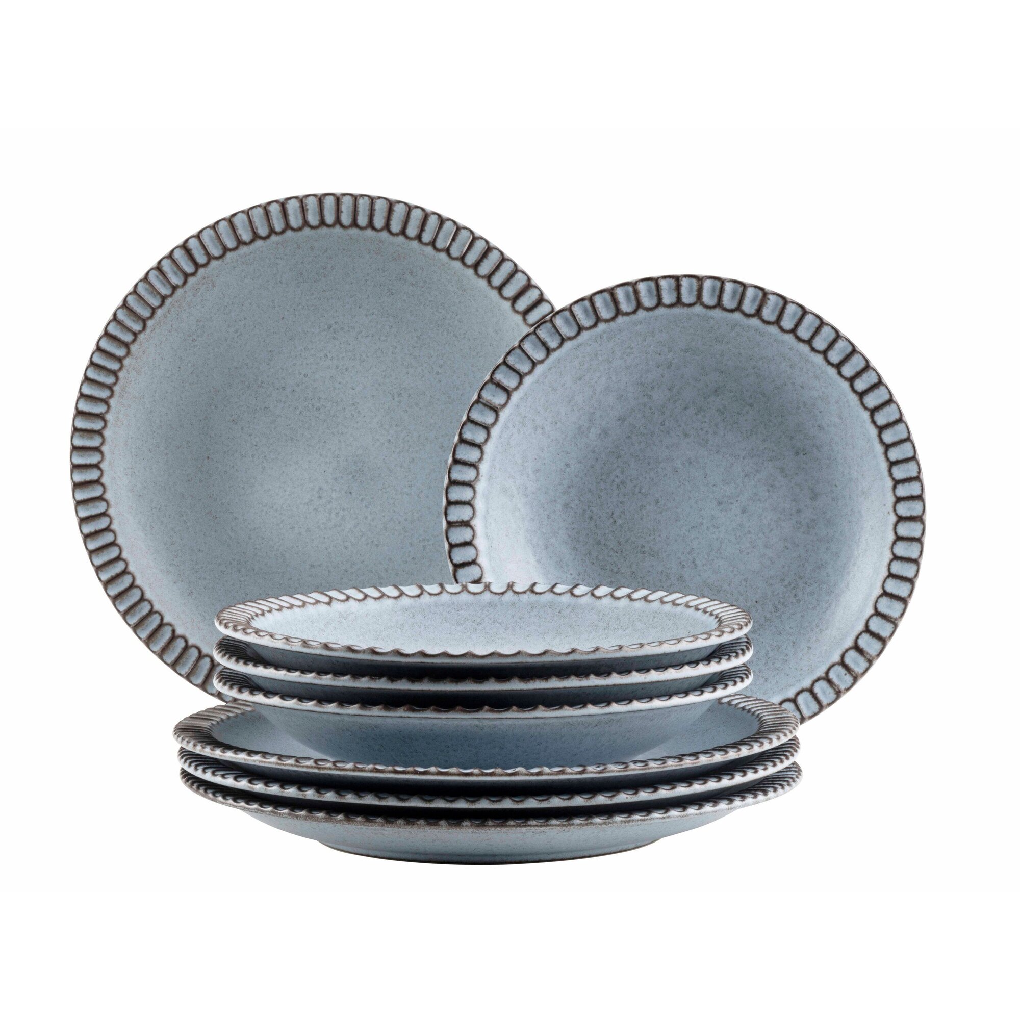 Teller Set, Steinzeug Ida