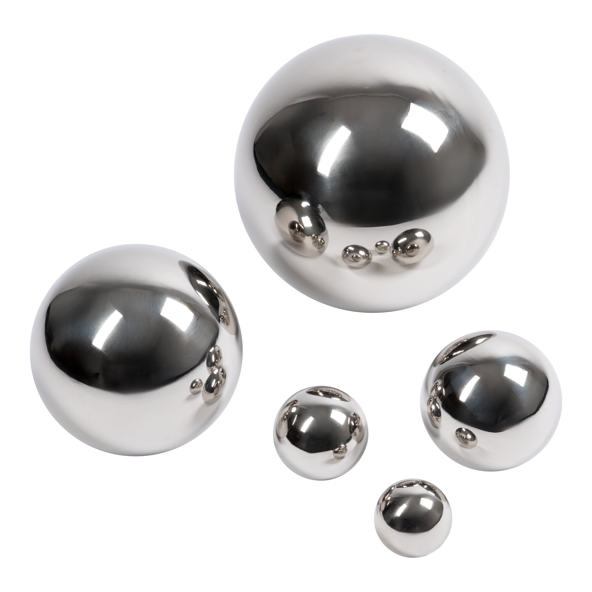 Bundle Edelstahl-Kugeln, 5 Stück silber