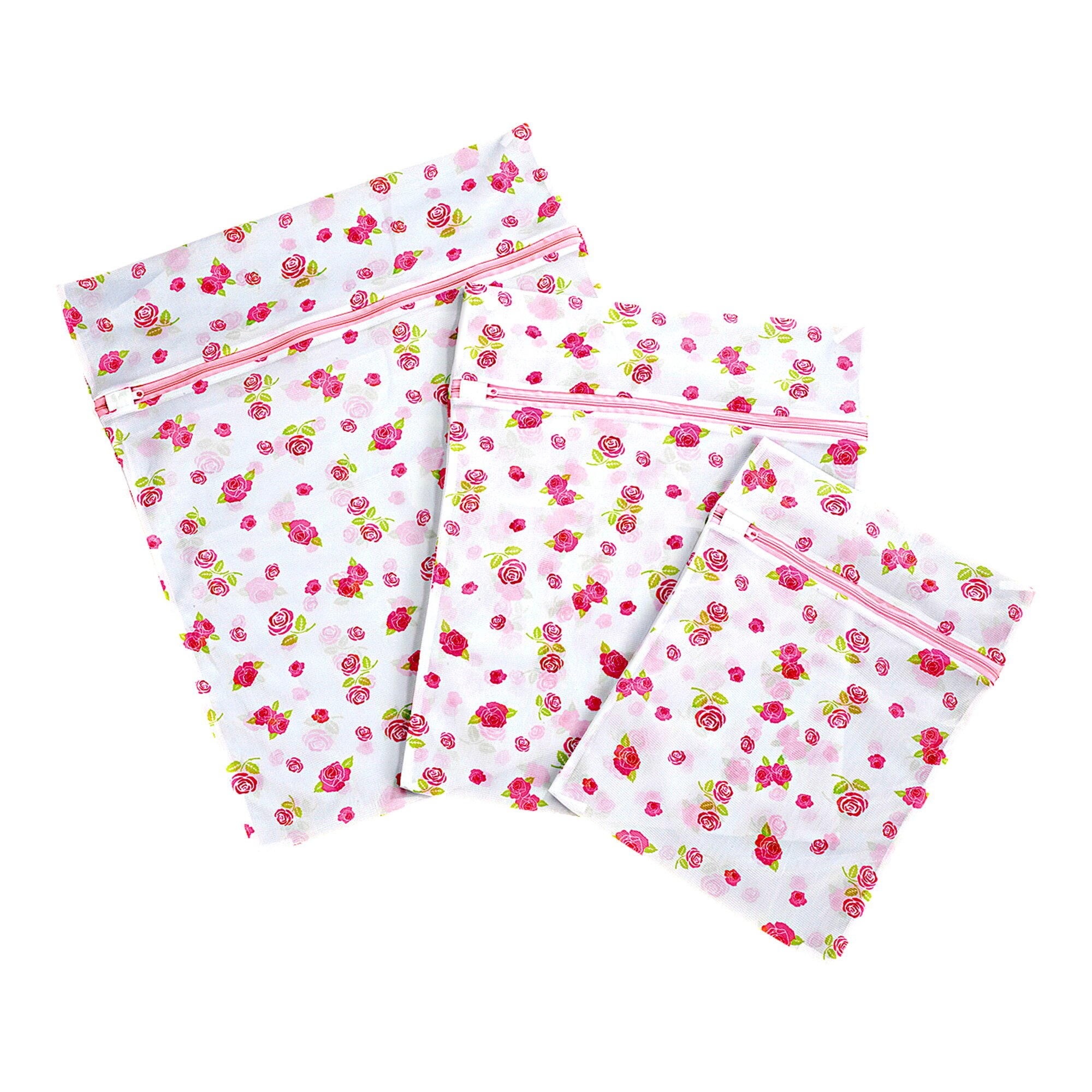 WENKO® Wäschenetz-Set Rosen, 3 Teile