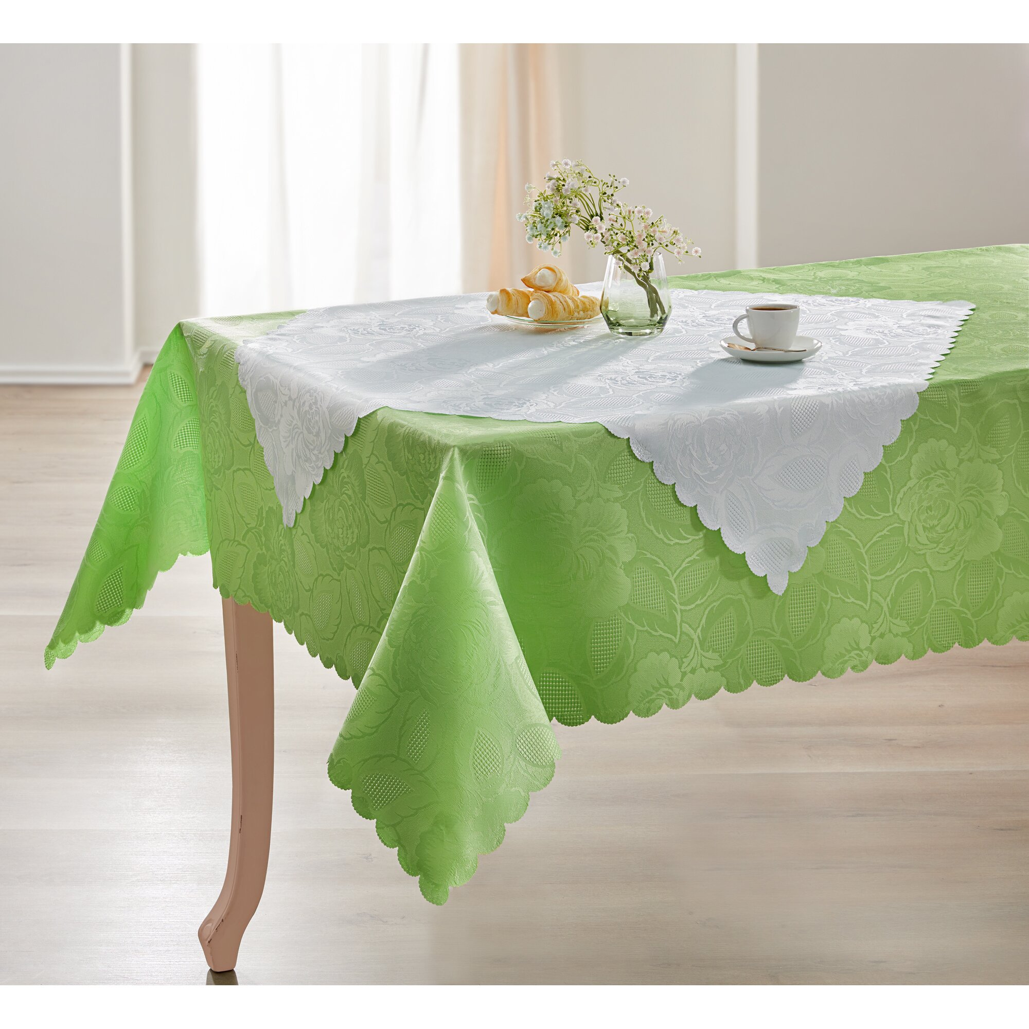 Tischdecke-Set Jasmin + Mitteldecke