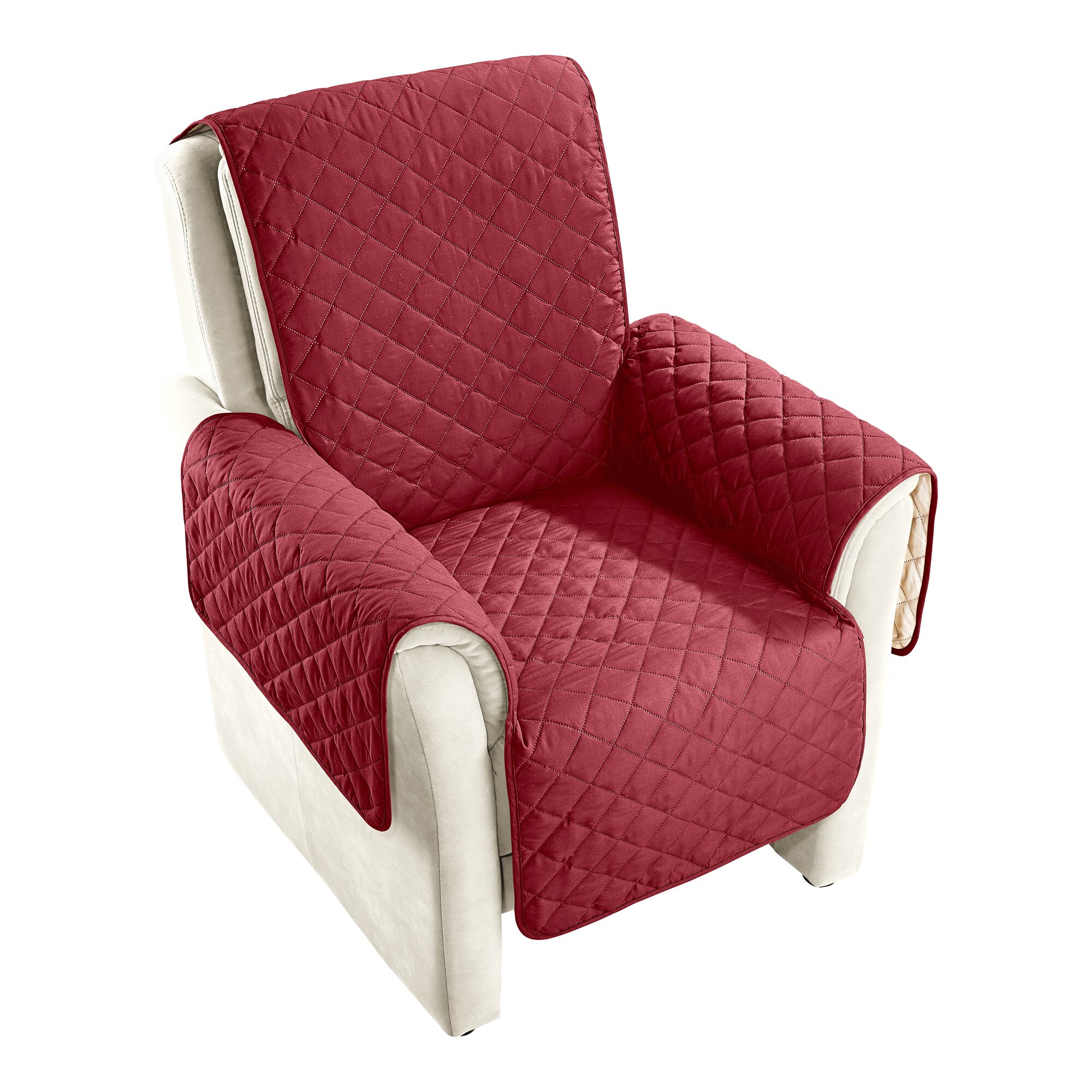 Wende-Sesselschoner, bordeaux