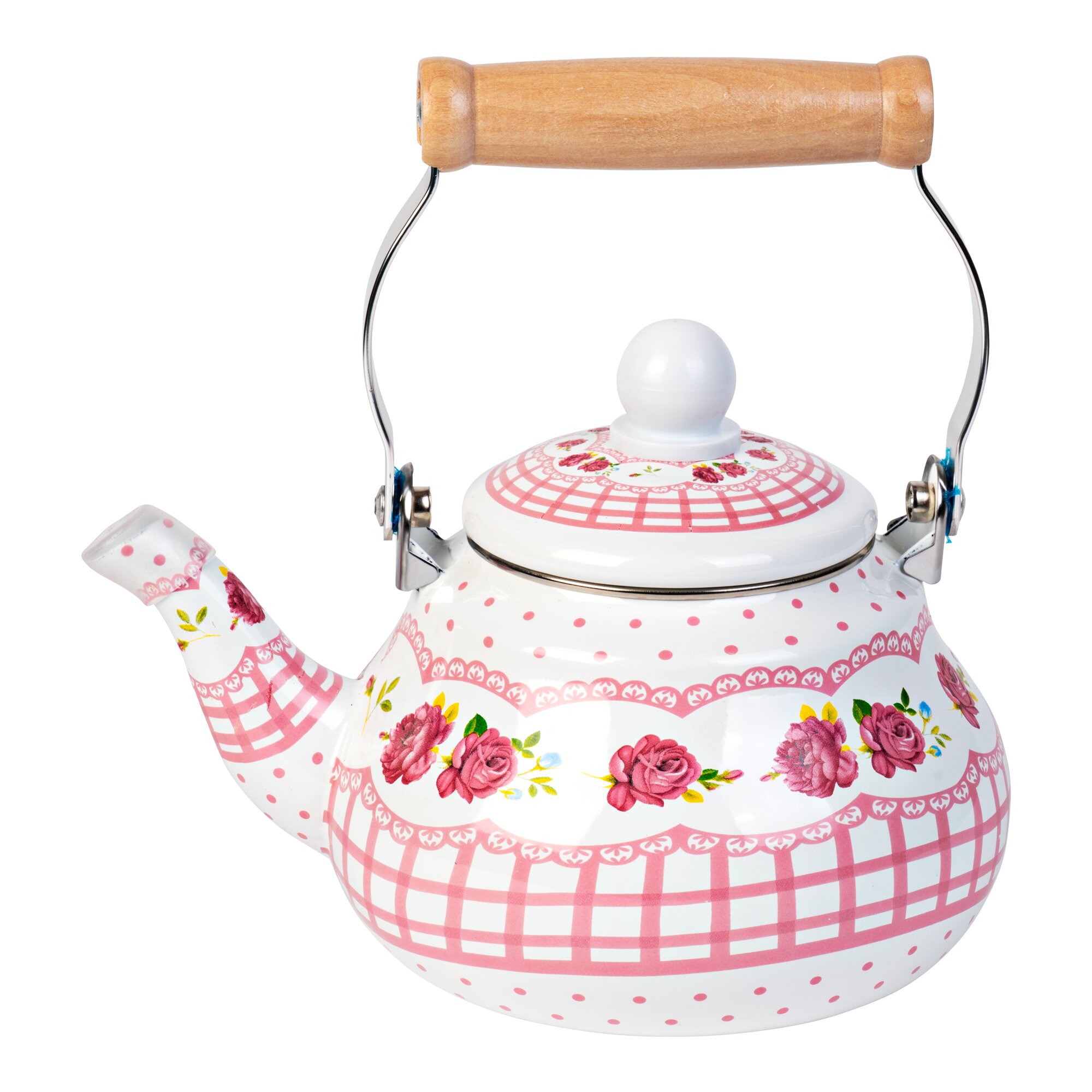 Image of Emaille-Wasserkessel "Rosenzauber" 1,3 L