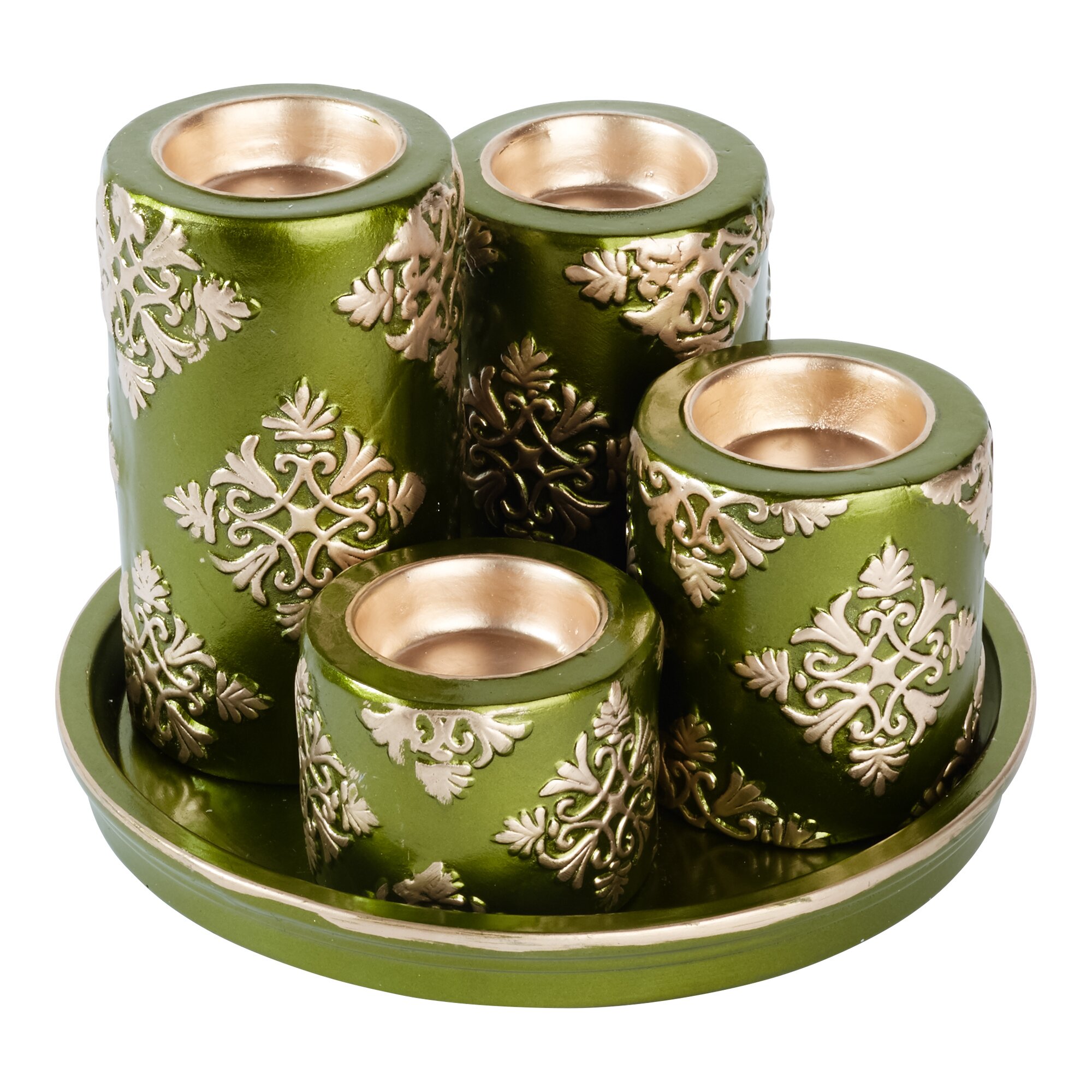 Kerzenteller Weihnachtstraum, grün