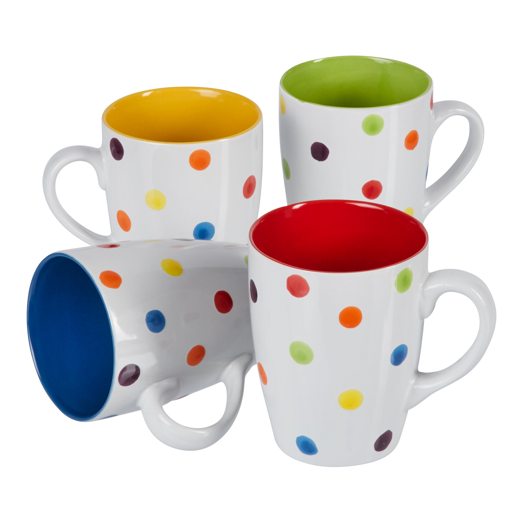 Kaffeetassen "Kunterbunt", 4 Stück je 330 ml