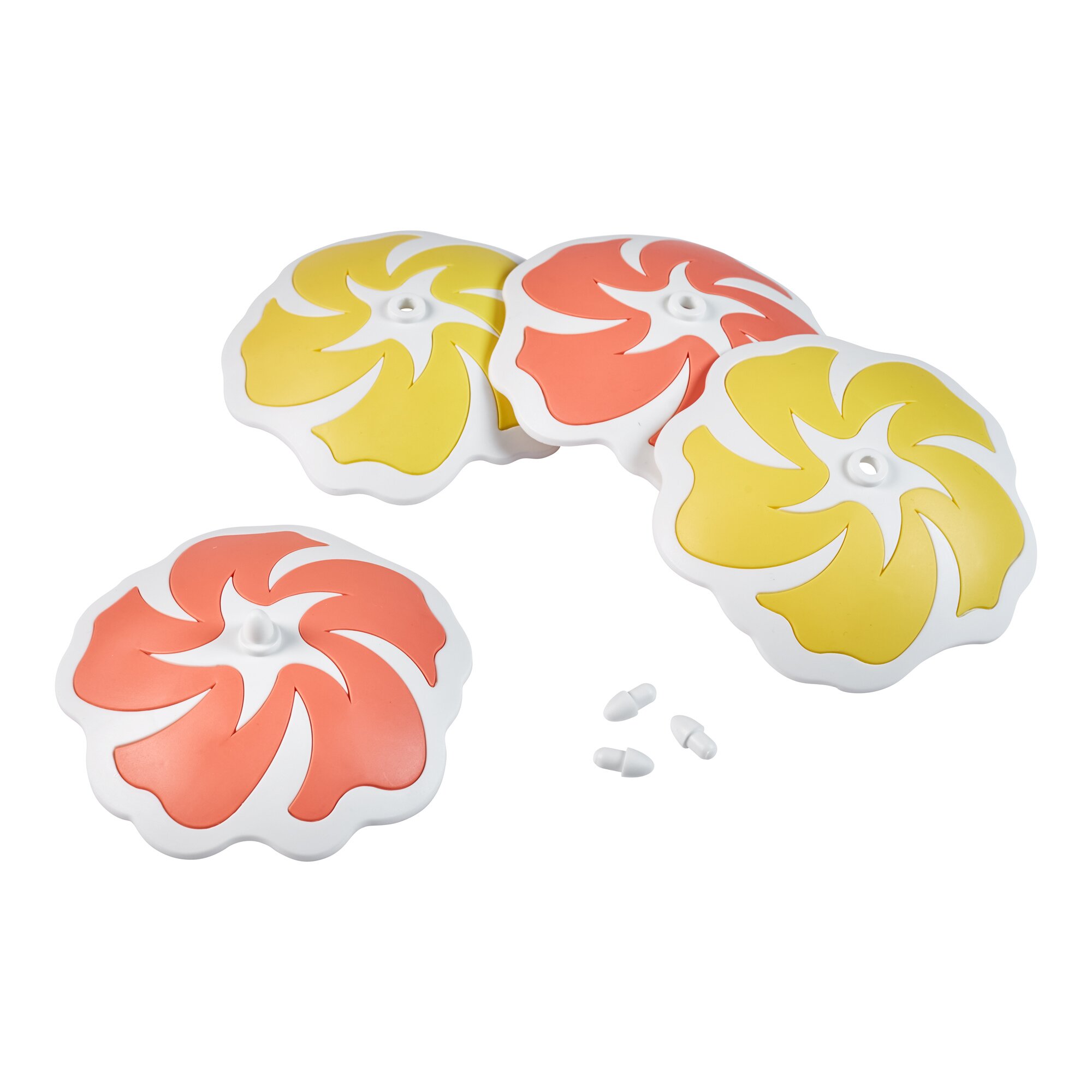 Couvercles pour verre « Fleur », 4 pièces