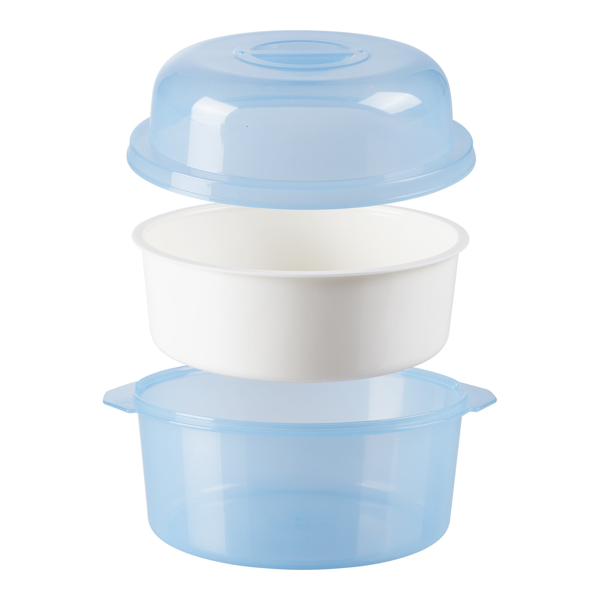 genialo® Mikro-Kartoffelgarer Maxi, 3 Teile, blau