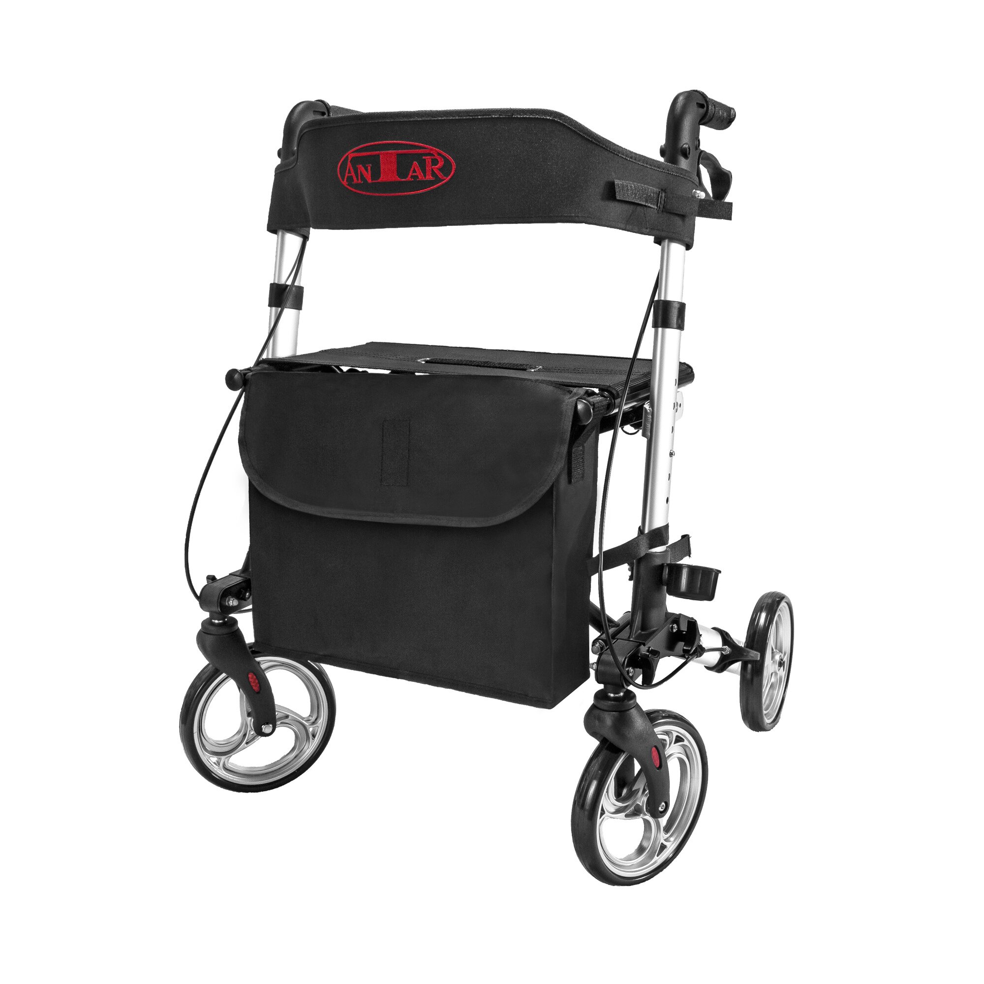 Leichtgewicht-Rollator Premium, Aluminium, mit Rückengurt und Tasche - AT51006