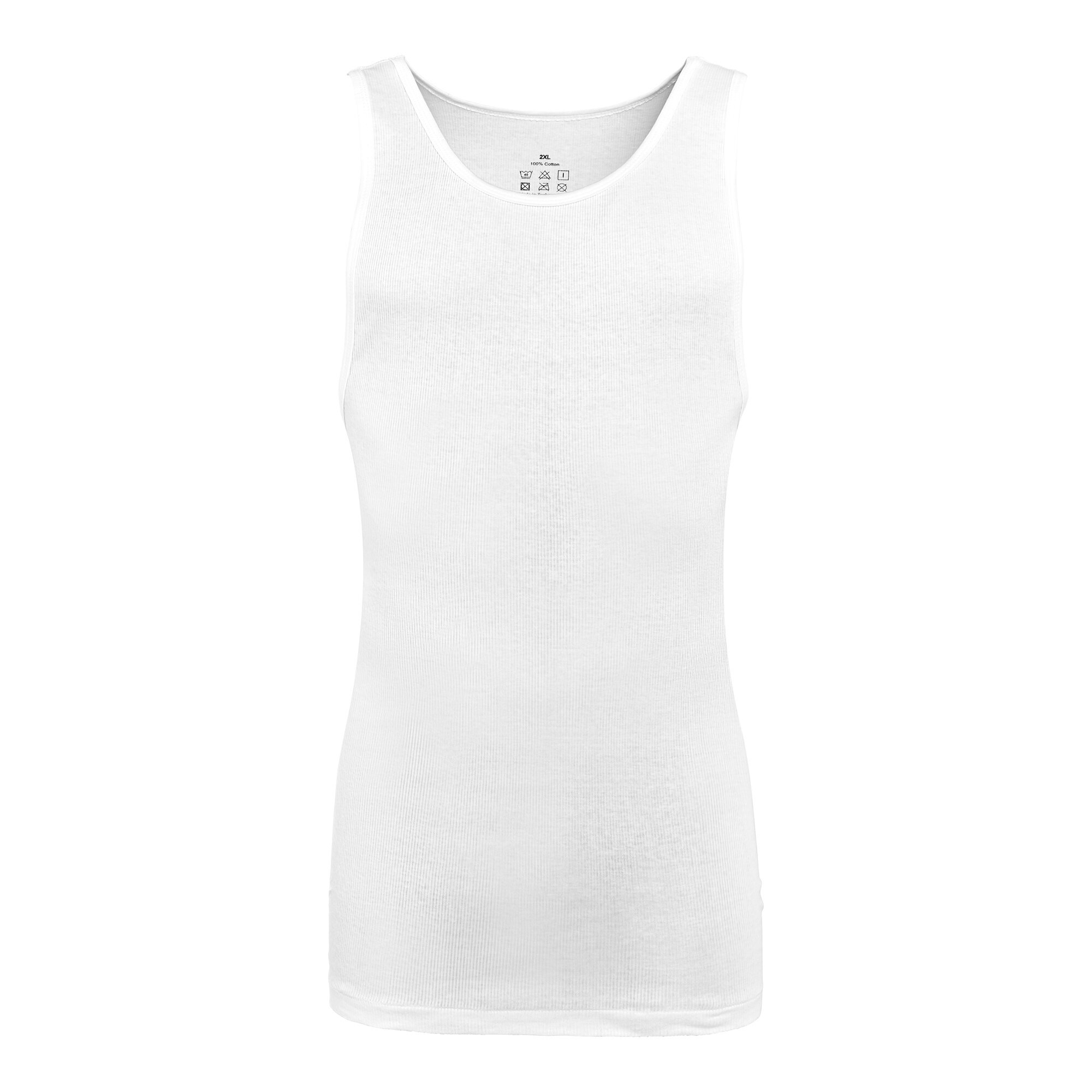 Herren-Unterhemd, 3 Stück, Größe: L, weiß