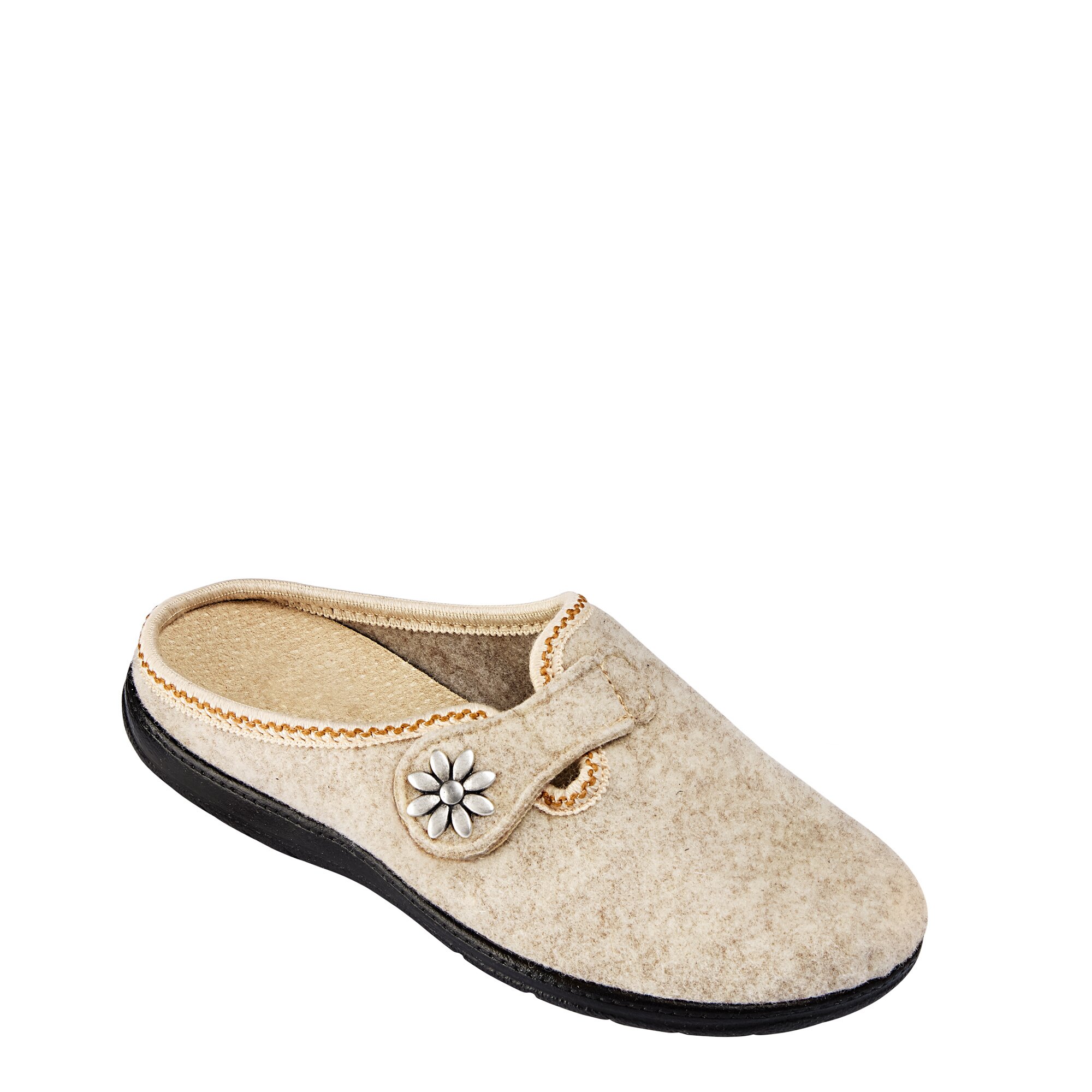 Woll-Pantolette Edelweiß, Größe: 39, beige