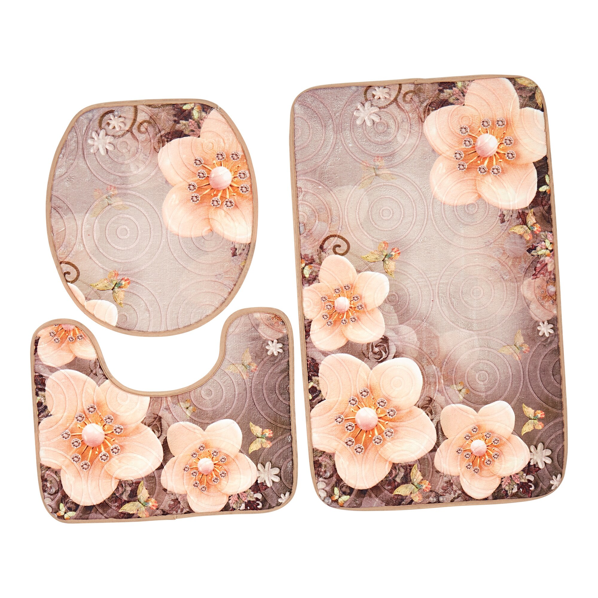Bad-Garnitur Fleur, 3 Teile