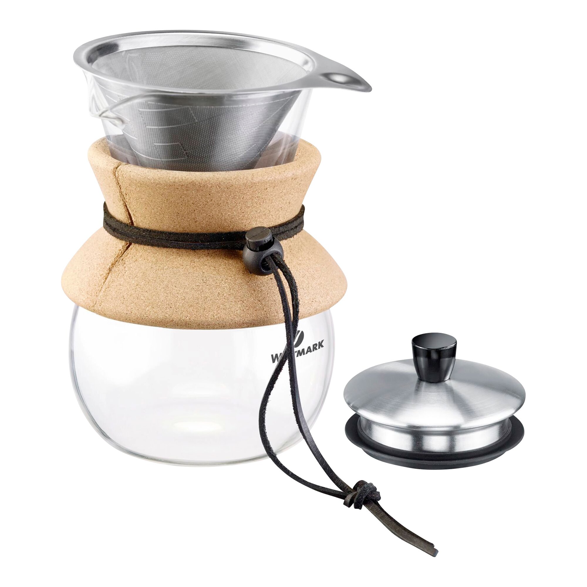 Cafetière à piston avec filtre et couvercle « Brasilia », 500 ml