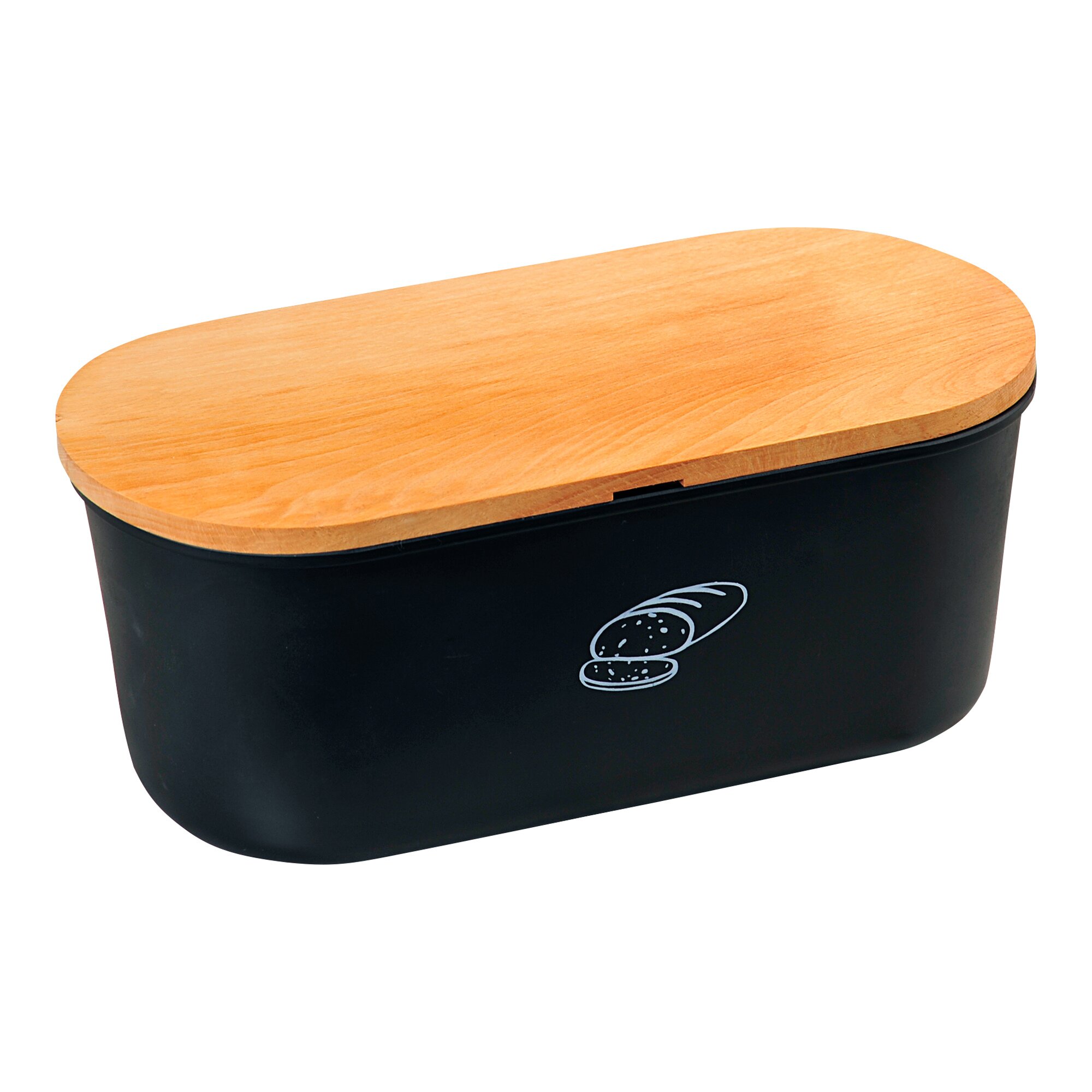 Motiv-Brotbox, schwarz