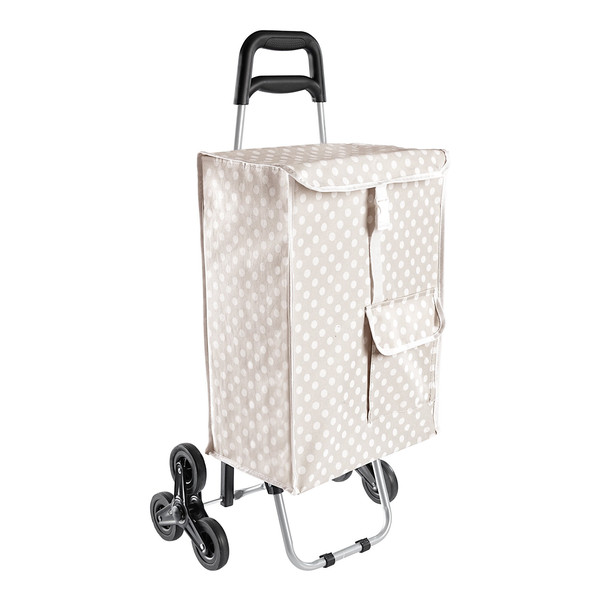 Einkaufs-Treppentrolley Punkte, beige