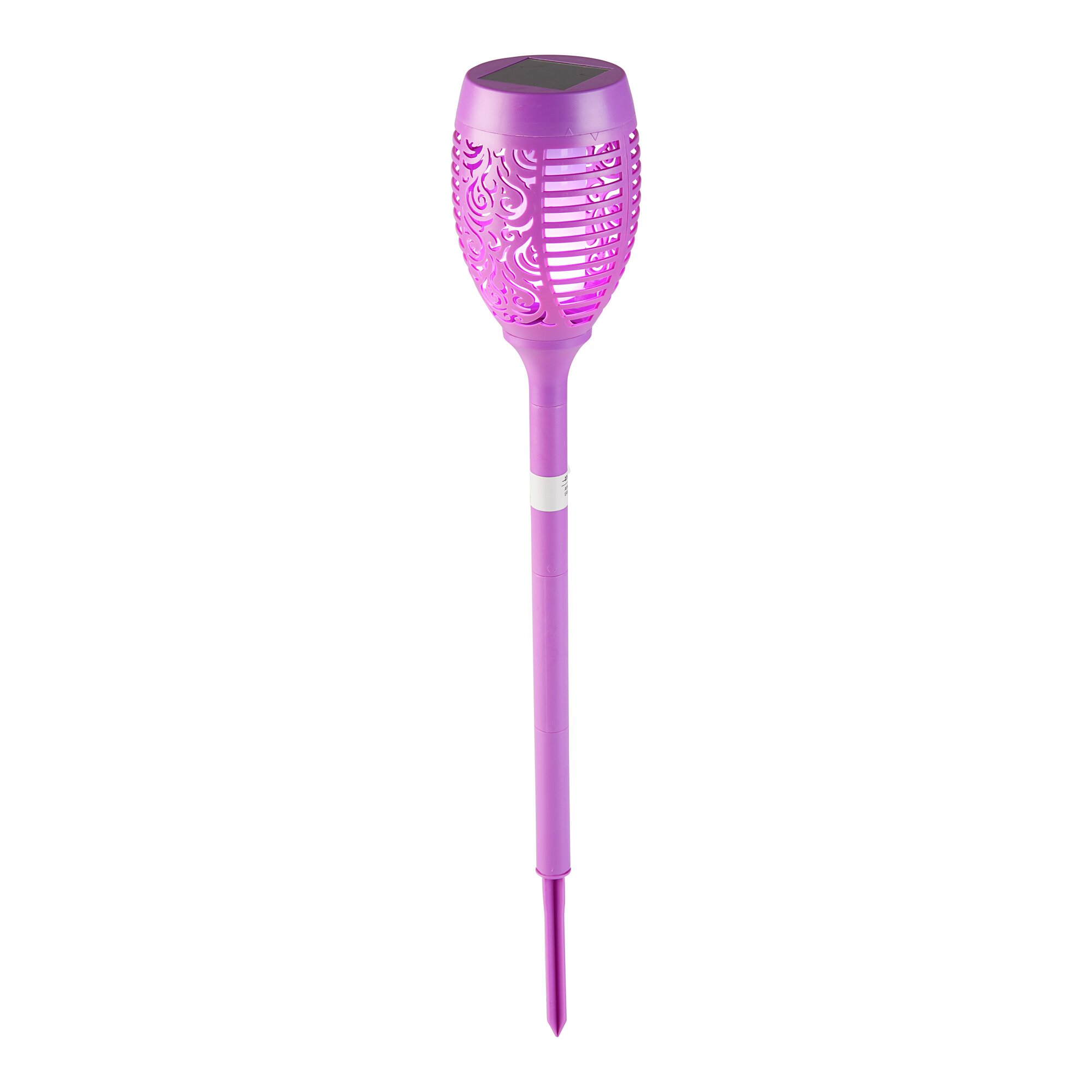 LED-Solar-Gartenfackel, lila