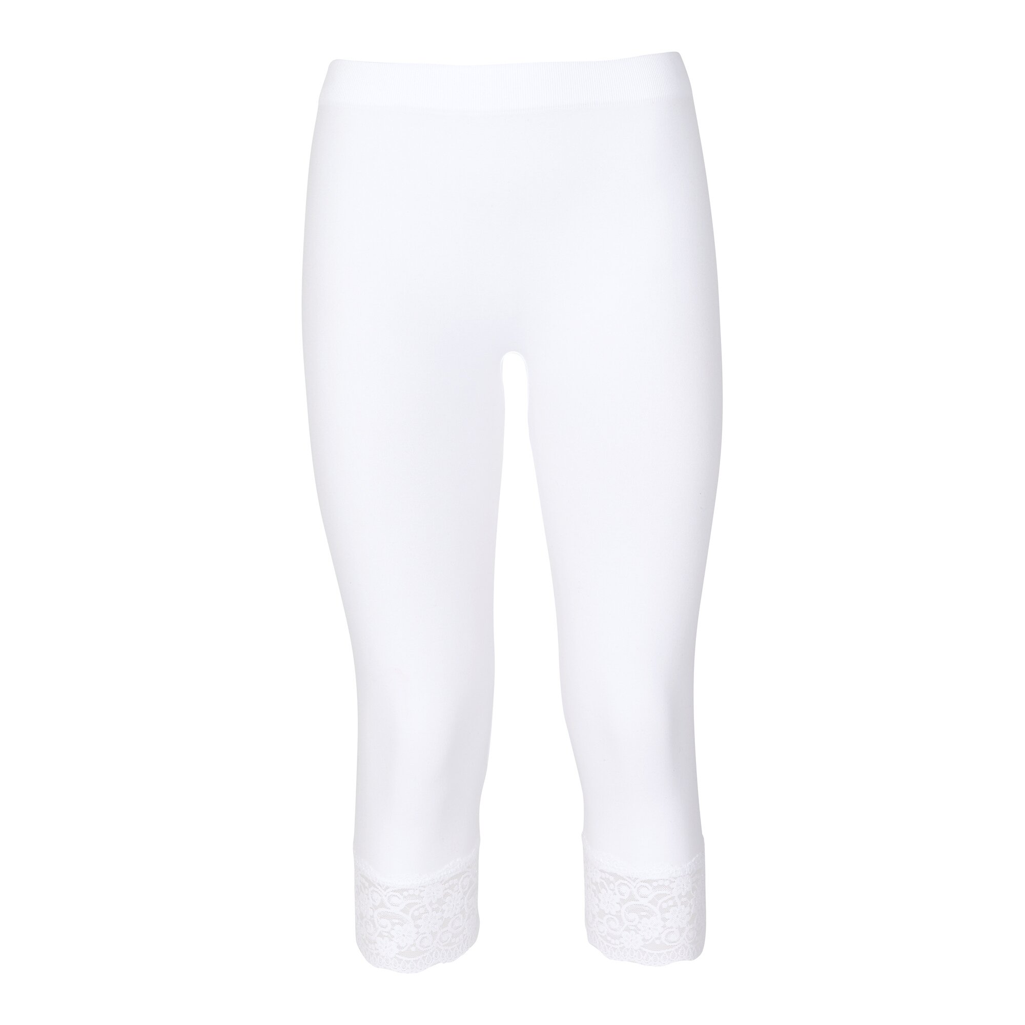 Capri-Leggings Spitze, Größe: S, weiß