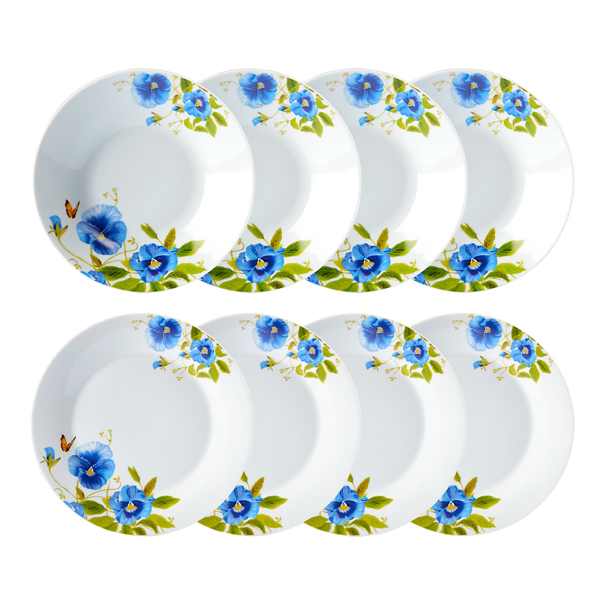 genialo® Teller-Set Blumenwiese, 8 Teile