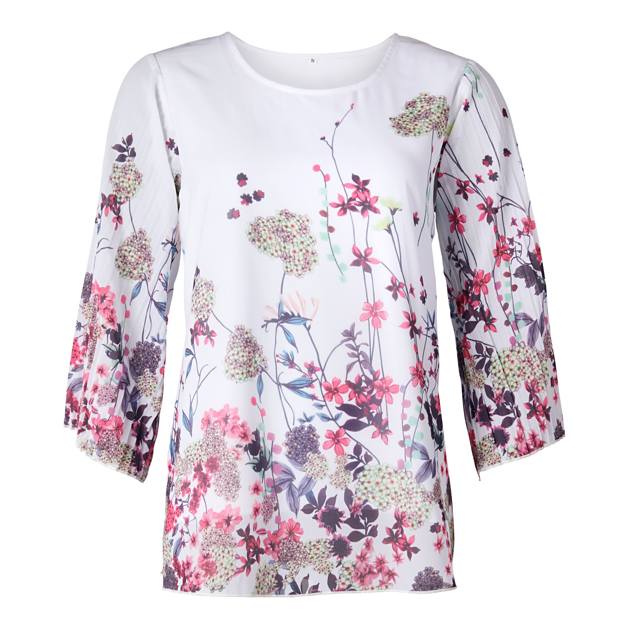 Chiffon-Bluse Blüten, Größe: S