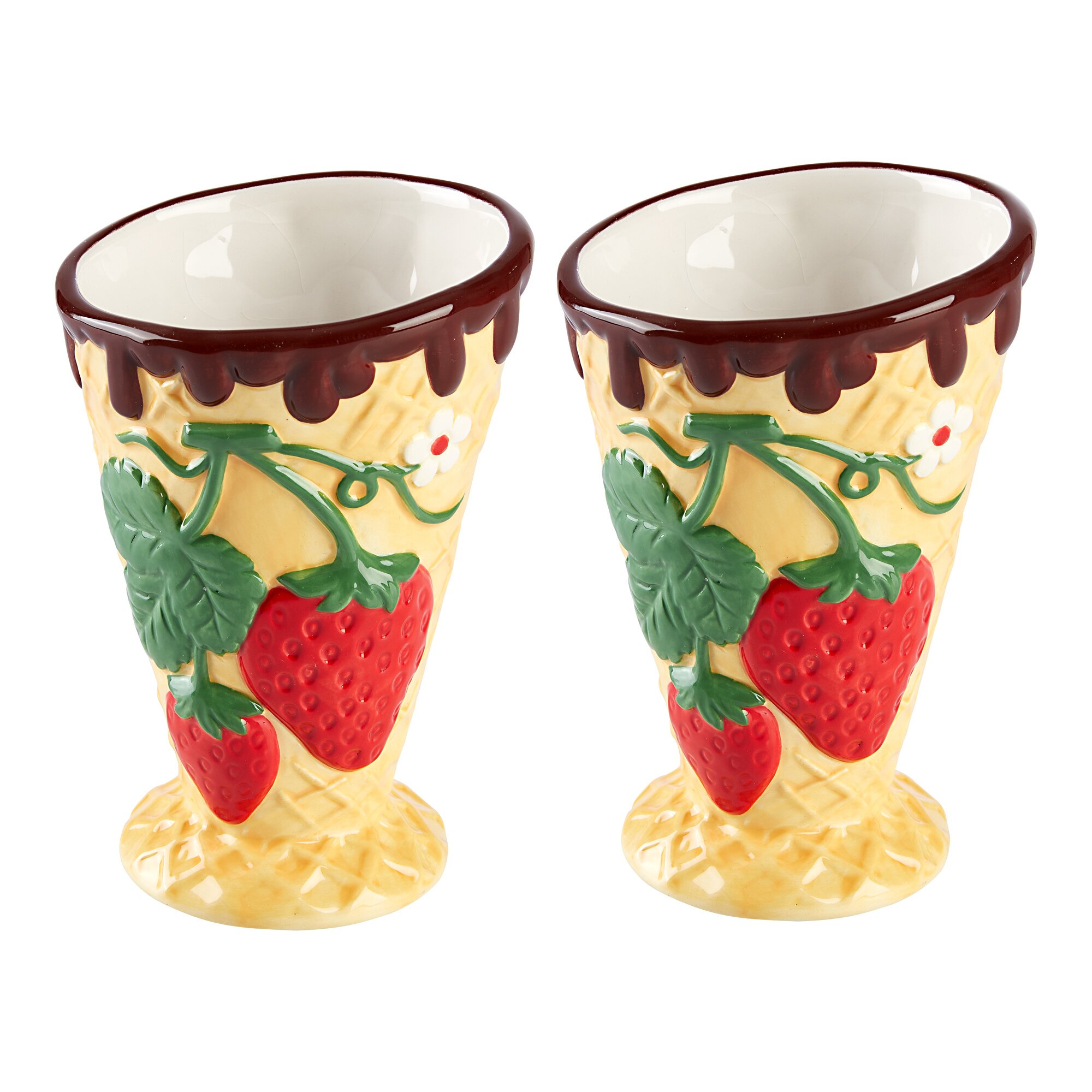 Erdbeerbecher, 2 Stück