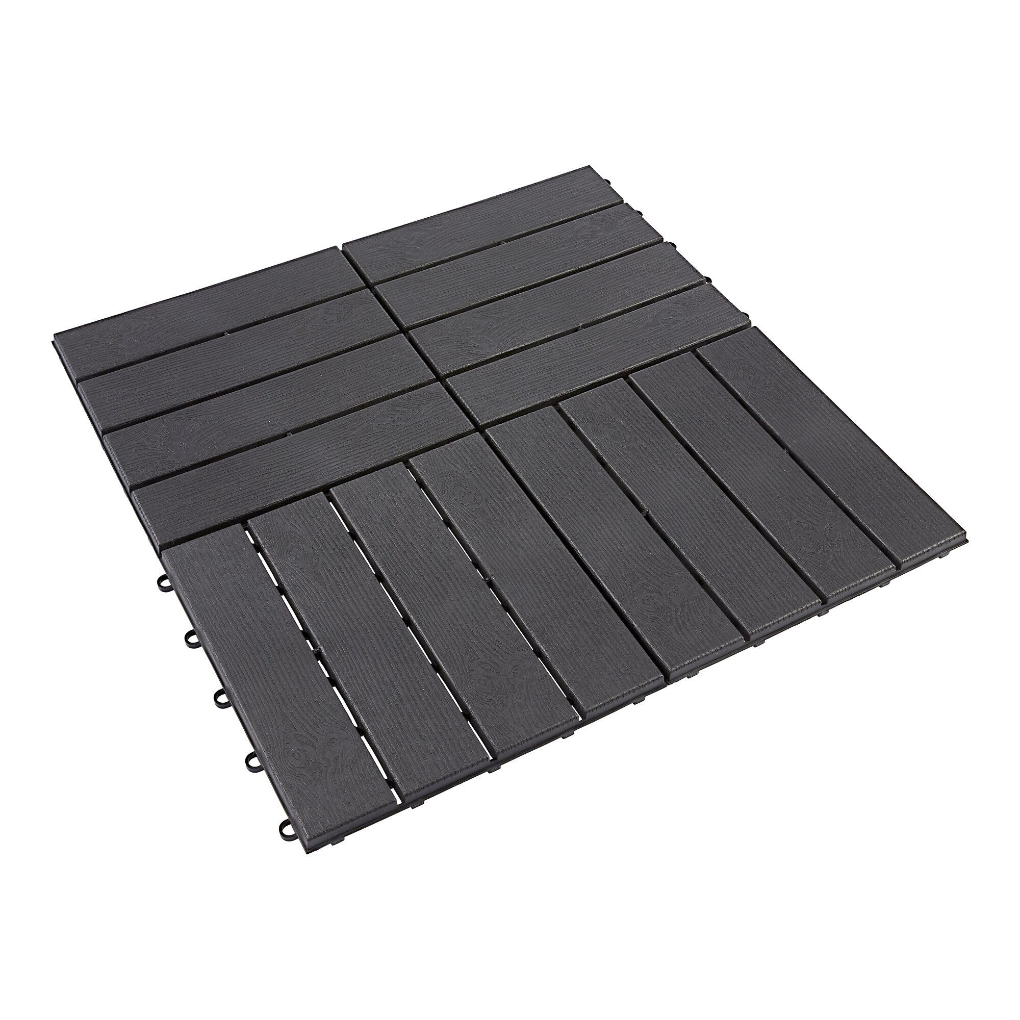genialo® Bodenplatten Anthrazit, 4 Stück