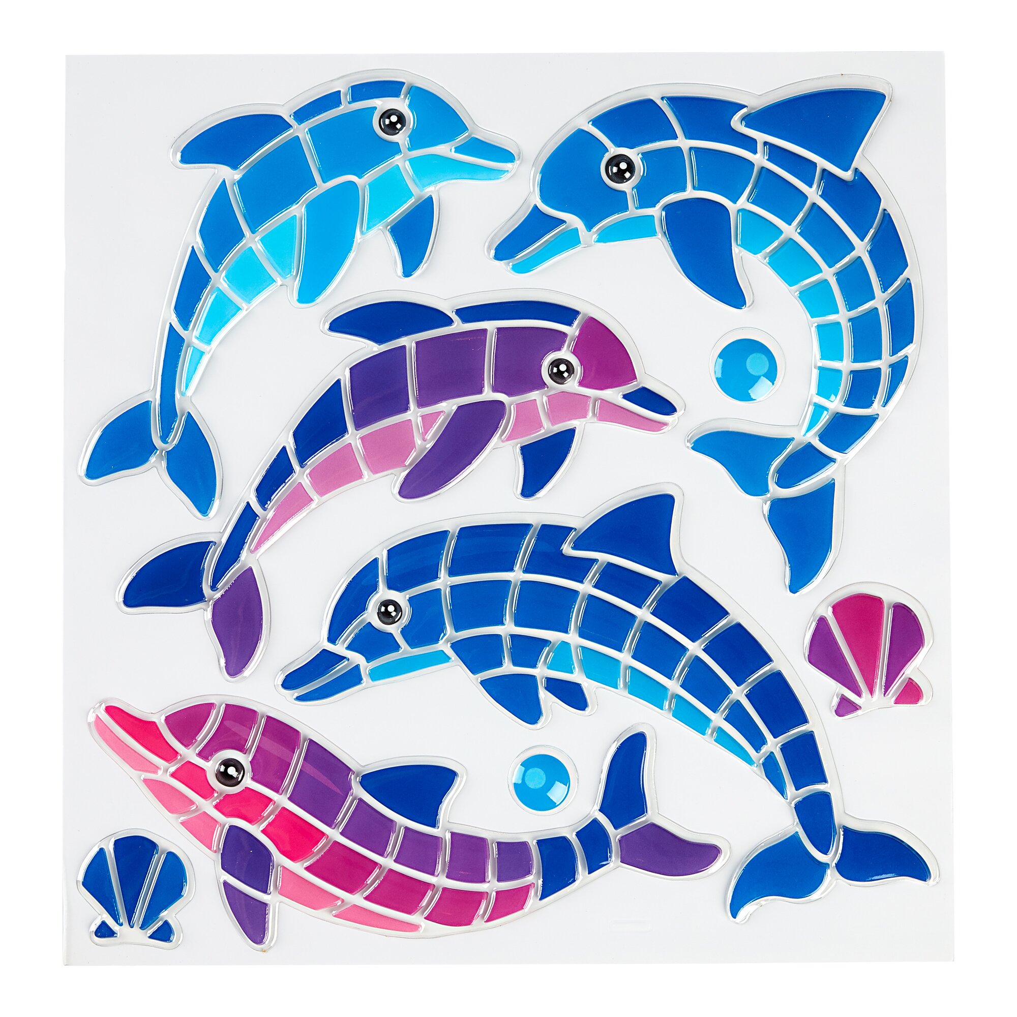 genialo® Bad-Sticker Delfin, 9 Teile