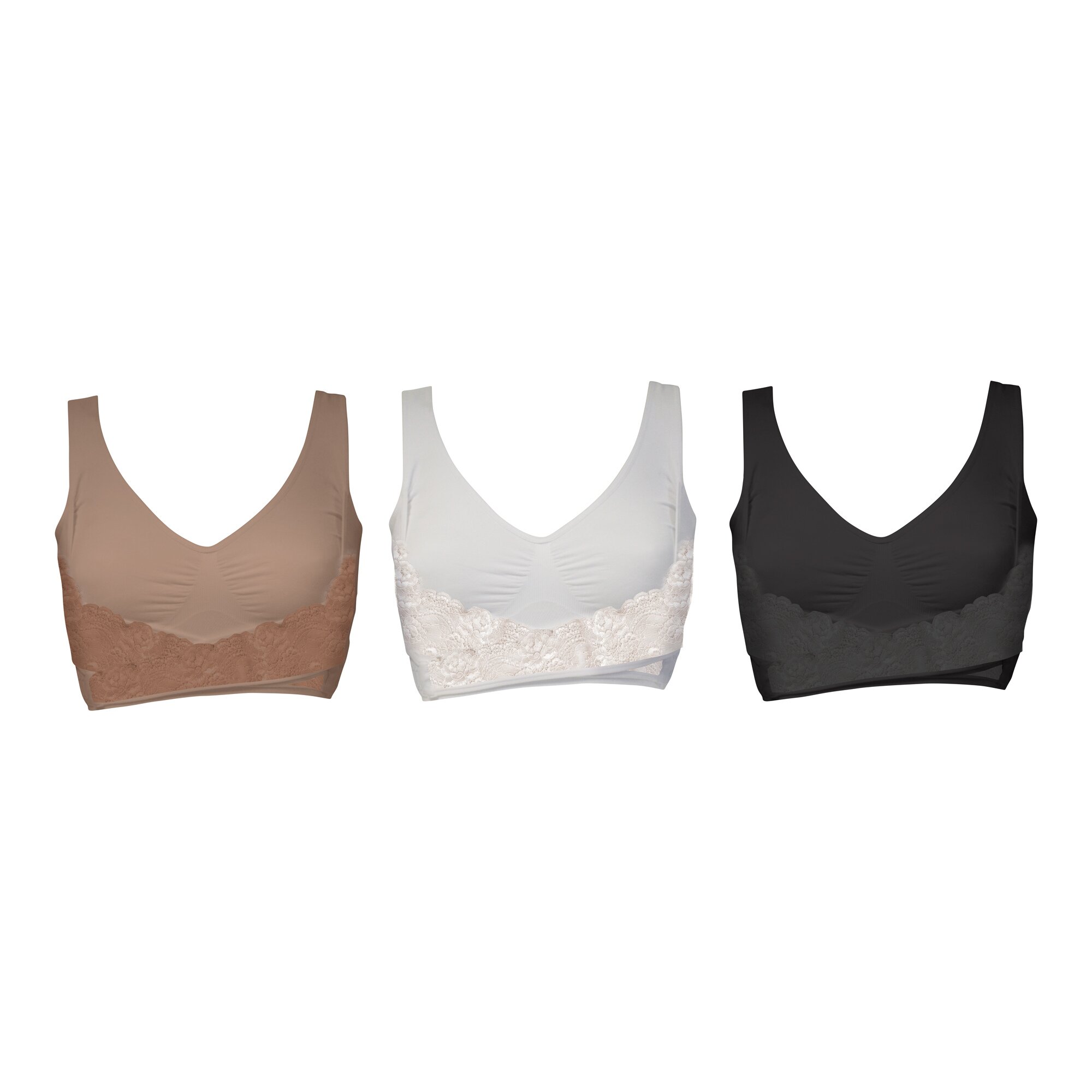 Comfortisse Push Up BH, 3 Stück, Größe: XL