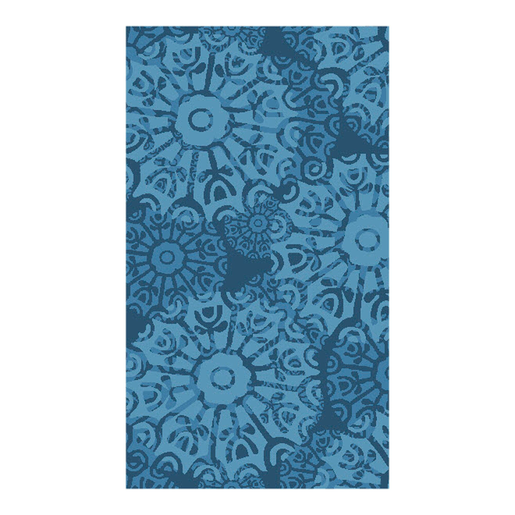 Teppich Blumen, blau