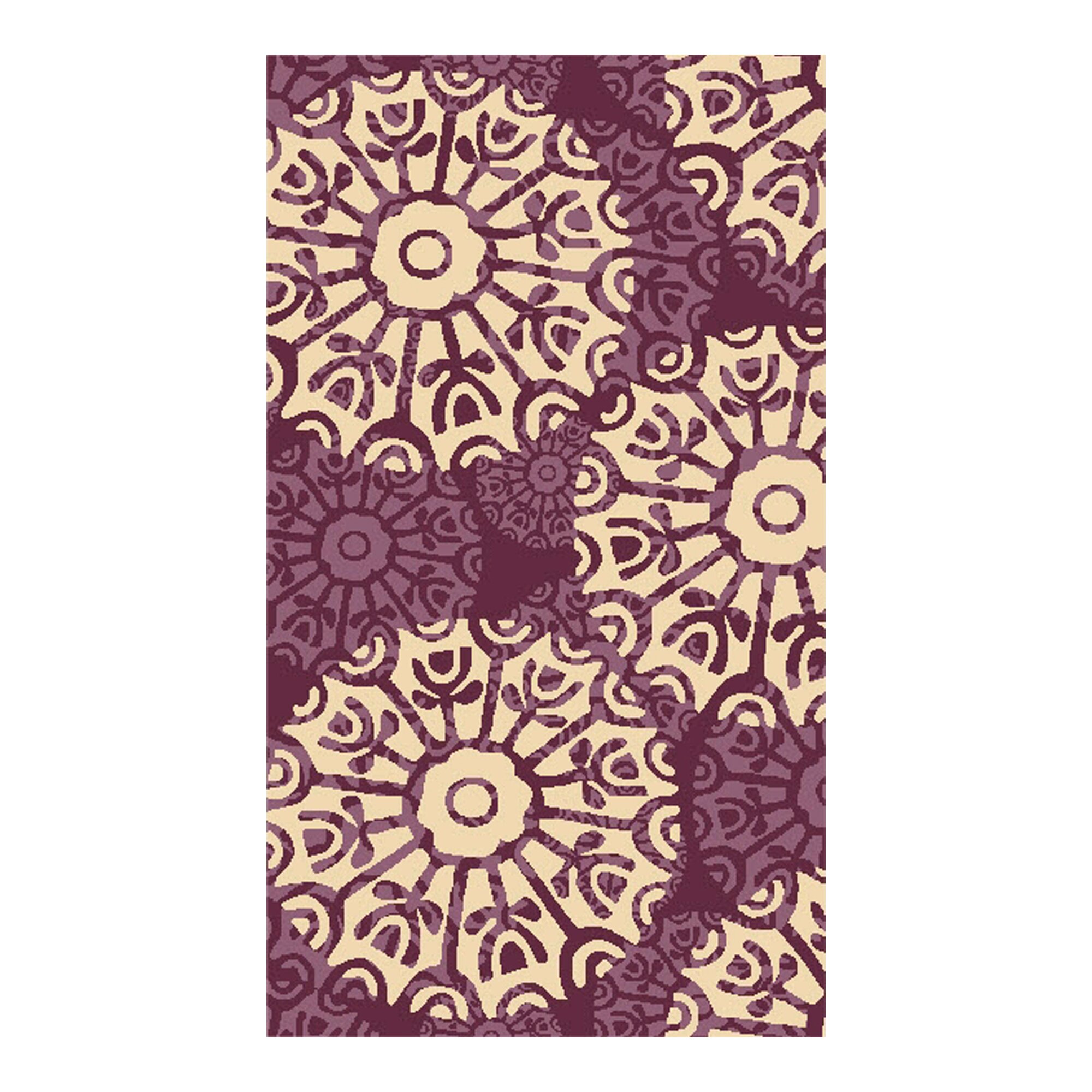 Teppich Blumen, lila