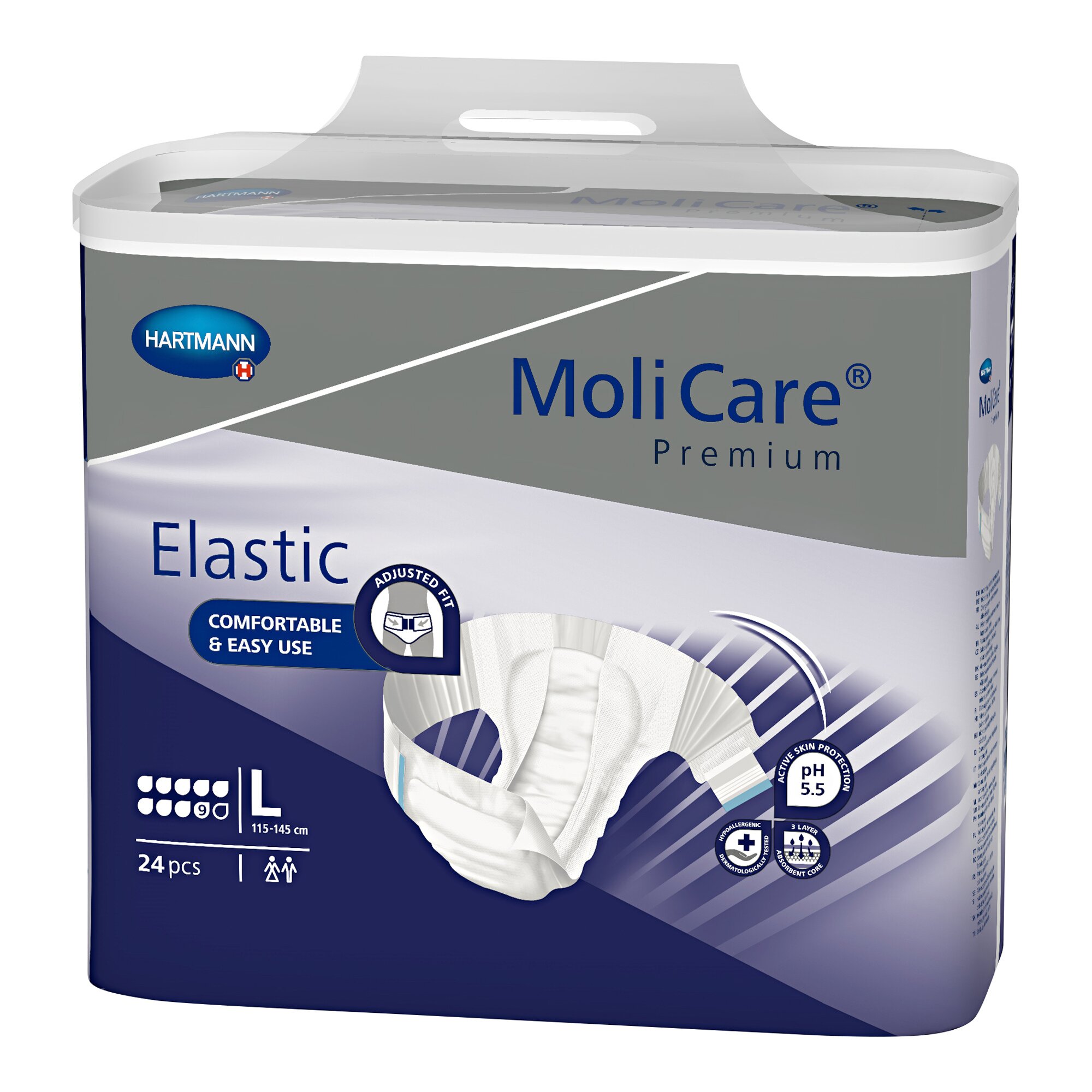MoliCare Premium Elastic, Saugleistung 2.500 ml, Größe: L