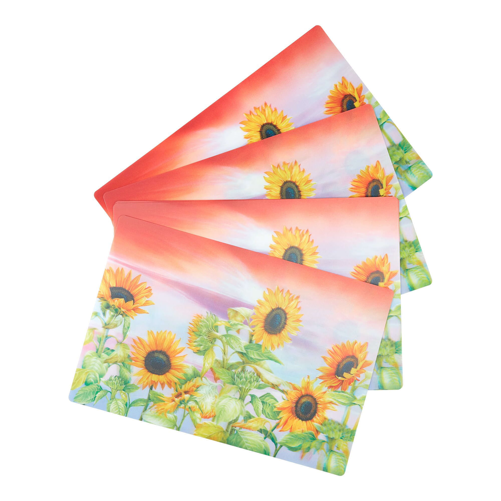 genialo® 3D-Platzset Sonnenblume, 4 Stück