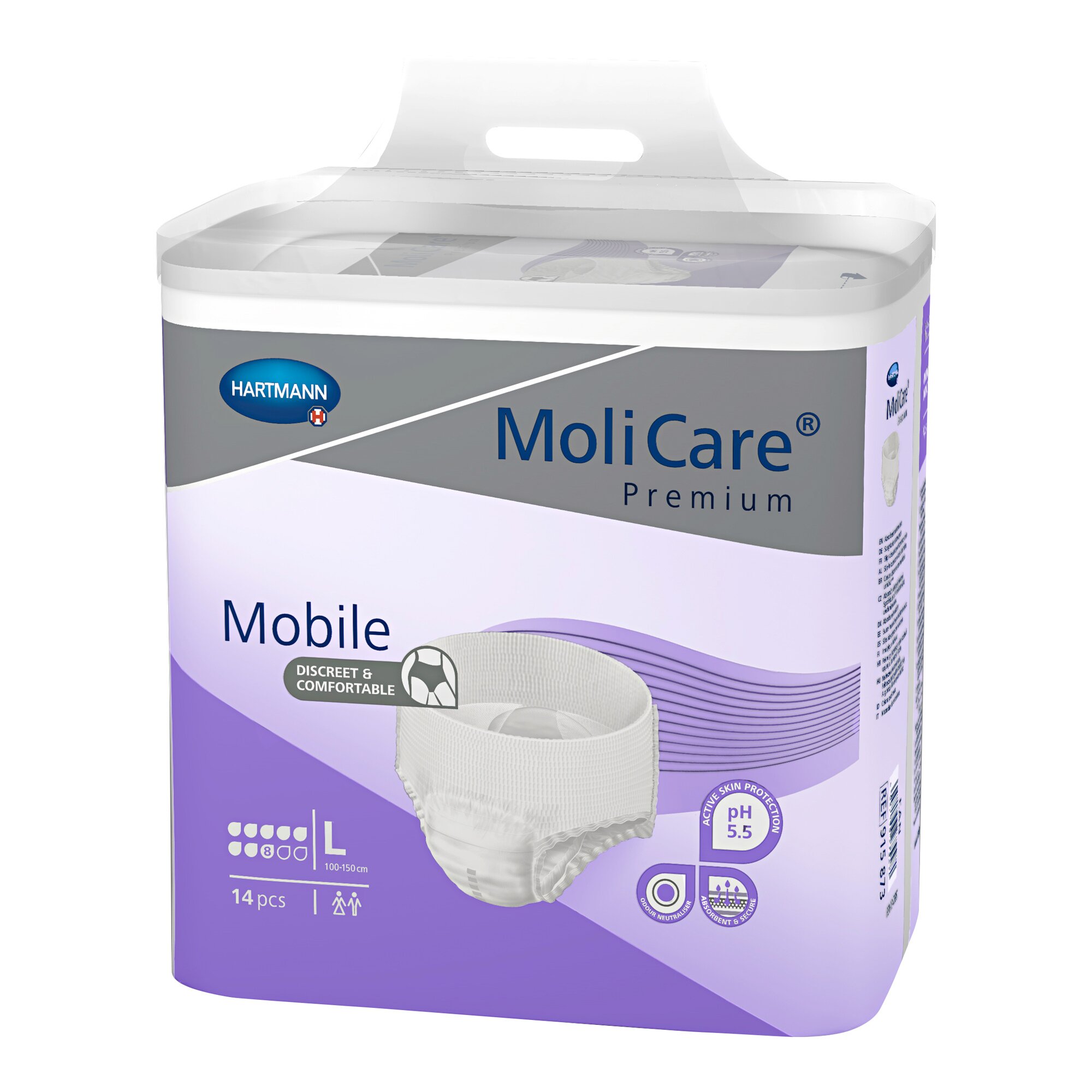 MoliCare Premium Mobile, 2.000 ml Saugleistung, 14 Stück, Größe: L