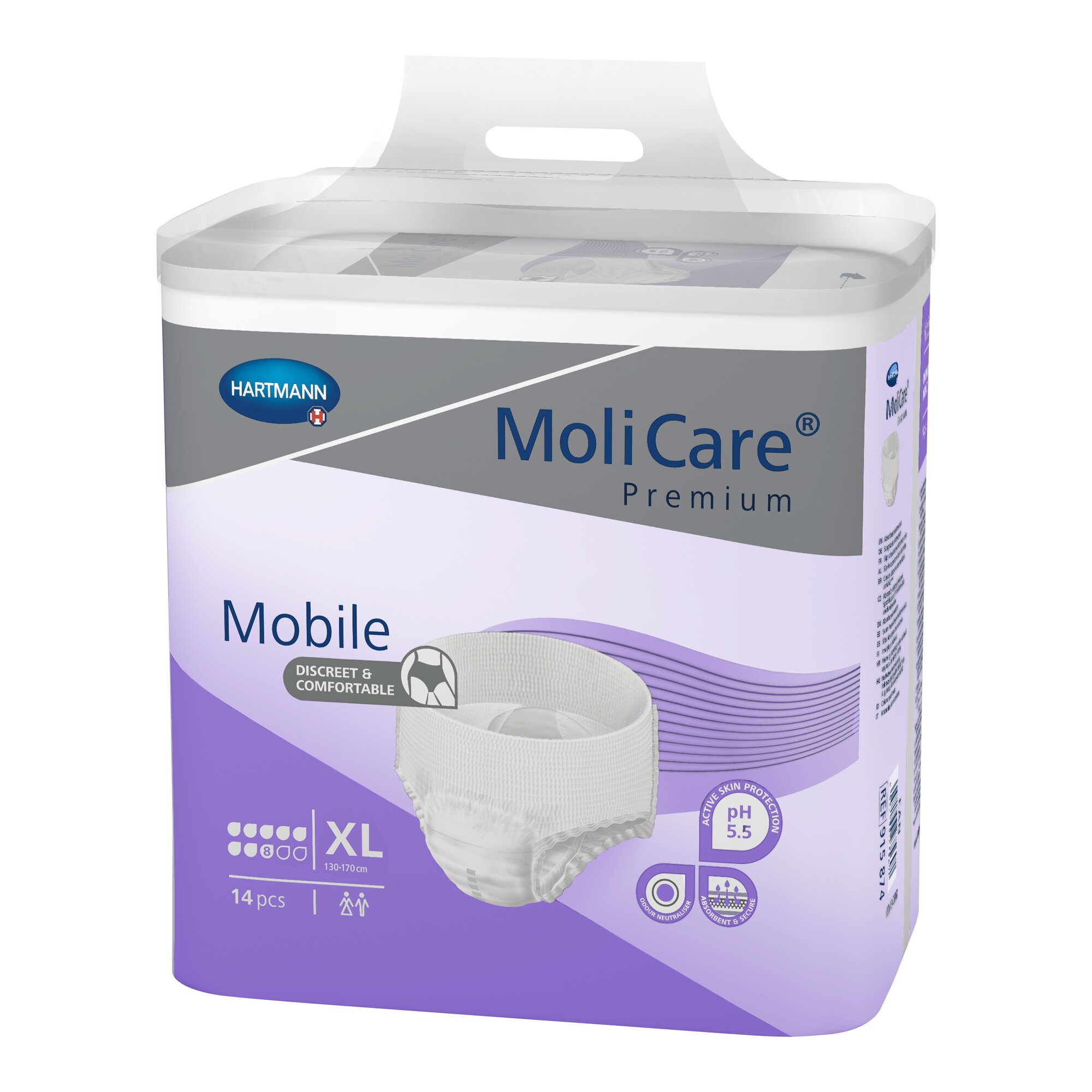MoliCare Premium Mobile, 2.000 ml Saugleistung, 14 Stück, Größe: XL