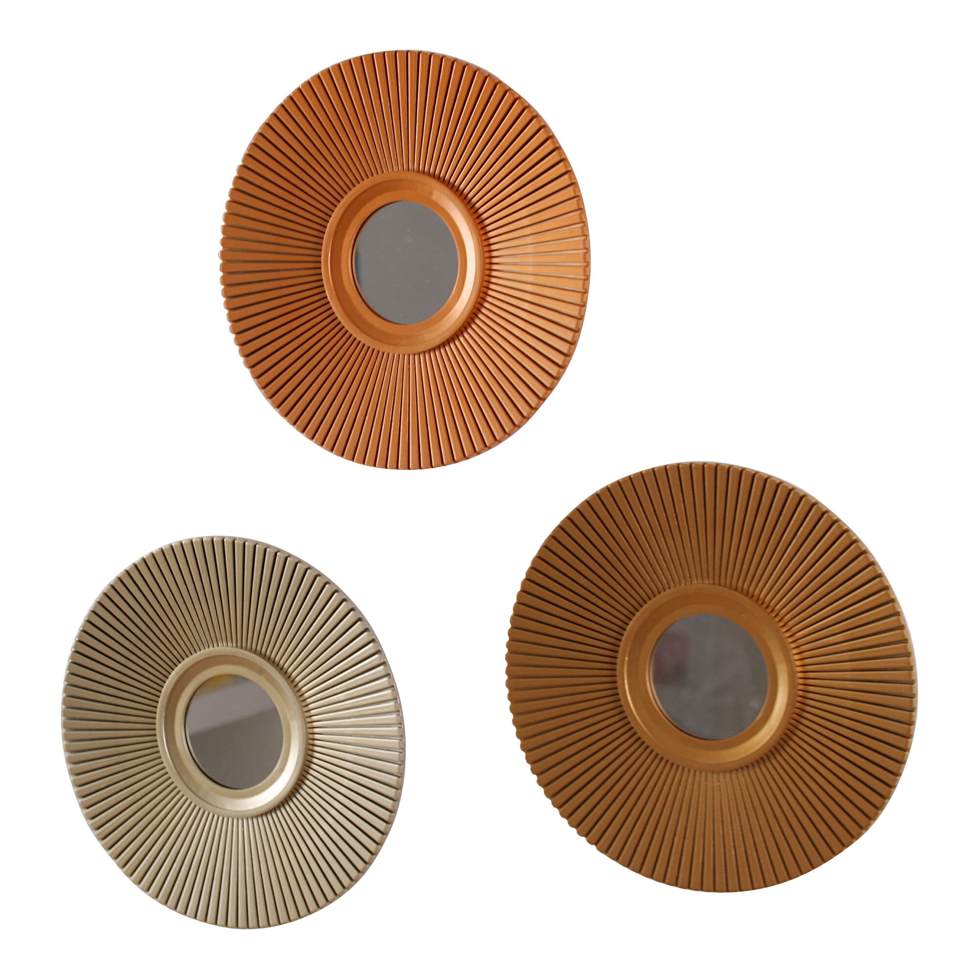 Spiegeltrio Bronze, 3 Stück