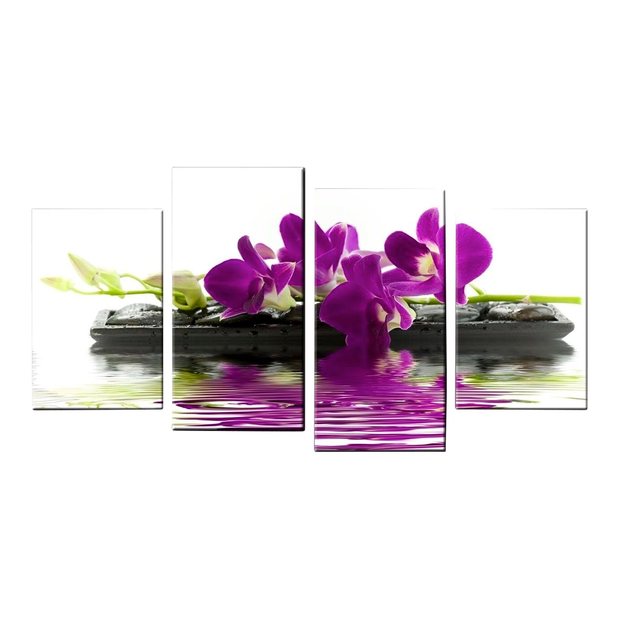 Keilrahmenbild Orchide, 4 Teile