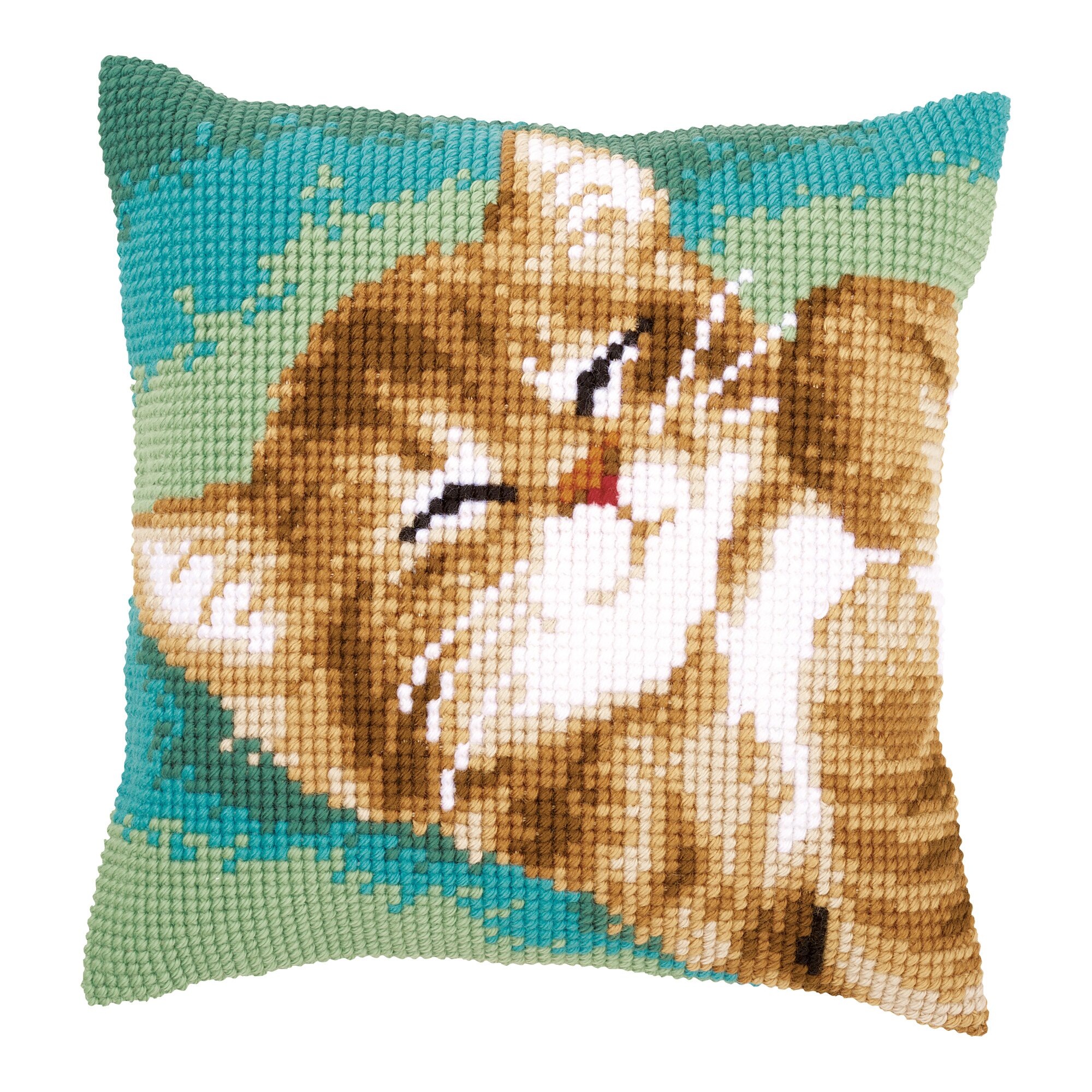 Kreuzstichkissen Katze