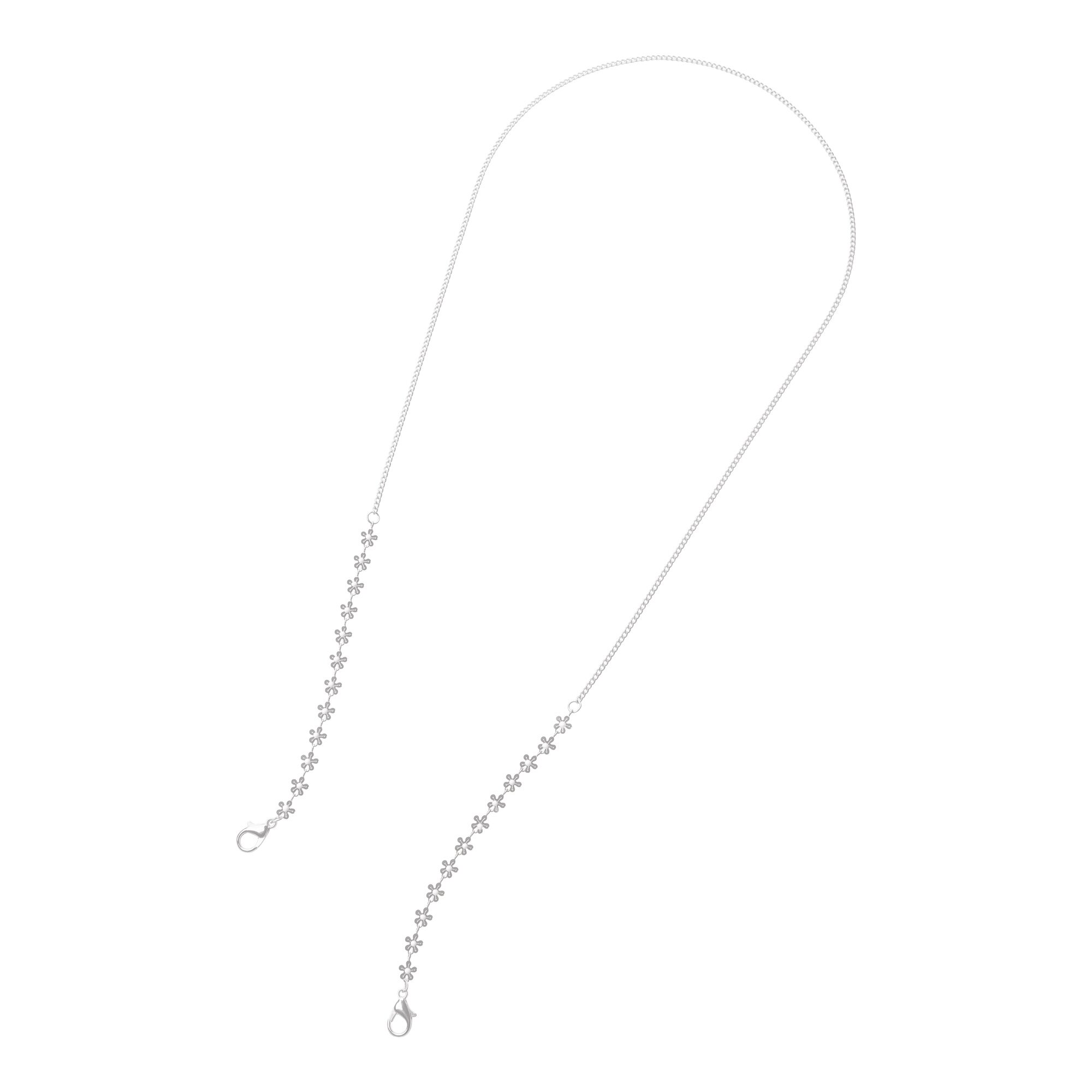 Brillen- und Maskenkette, silber