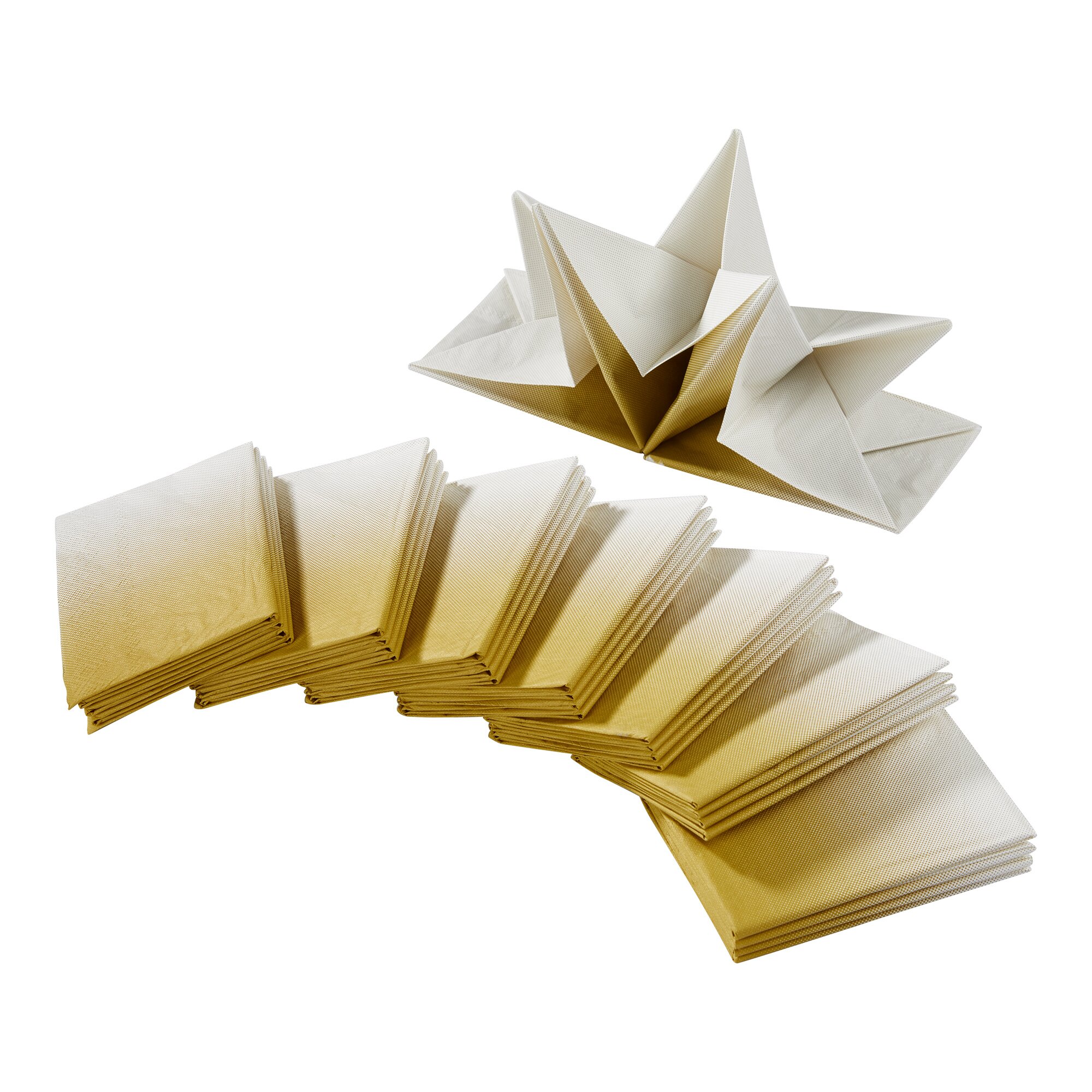 Faltservietten Gold, 8 Stück