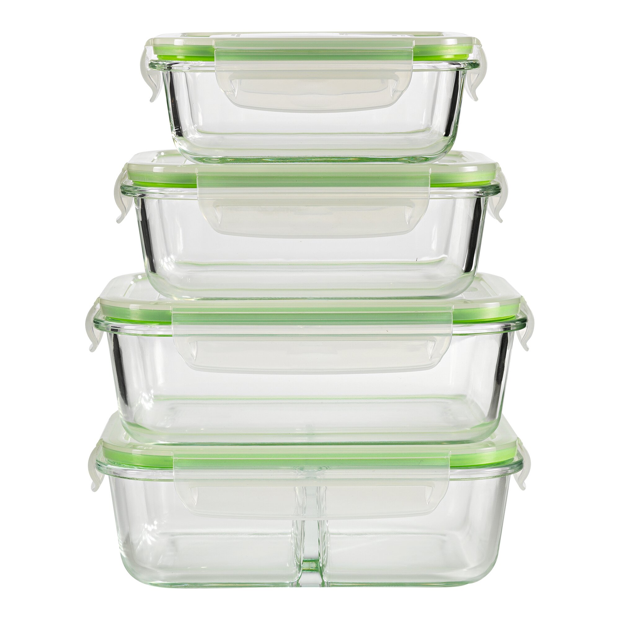 GOURMETmaxx Glas-Frischhaltedosen Klick-it, 8 Teile