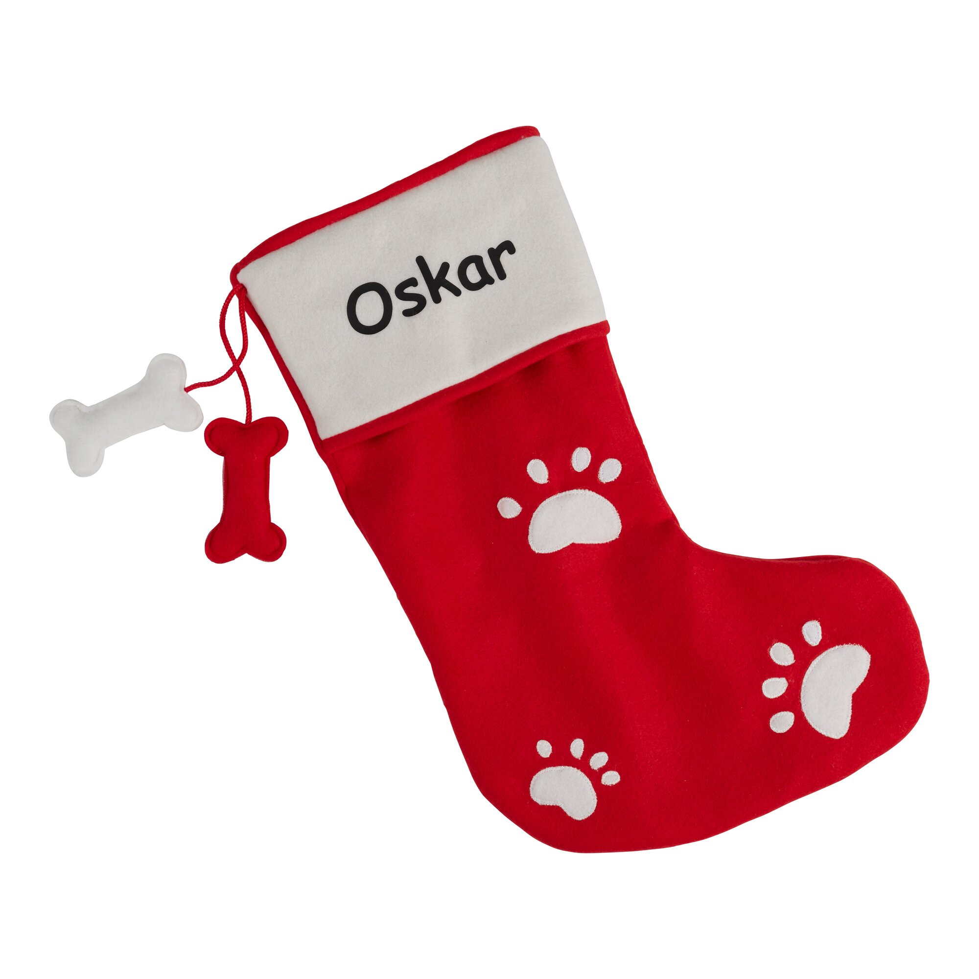 Chaussette de Noël pour animal personnalisation avec nom