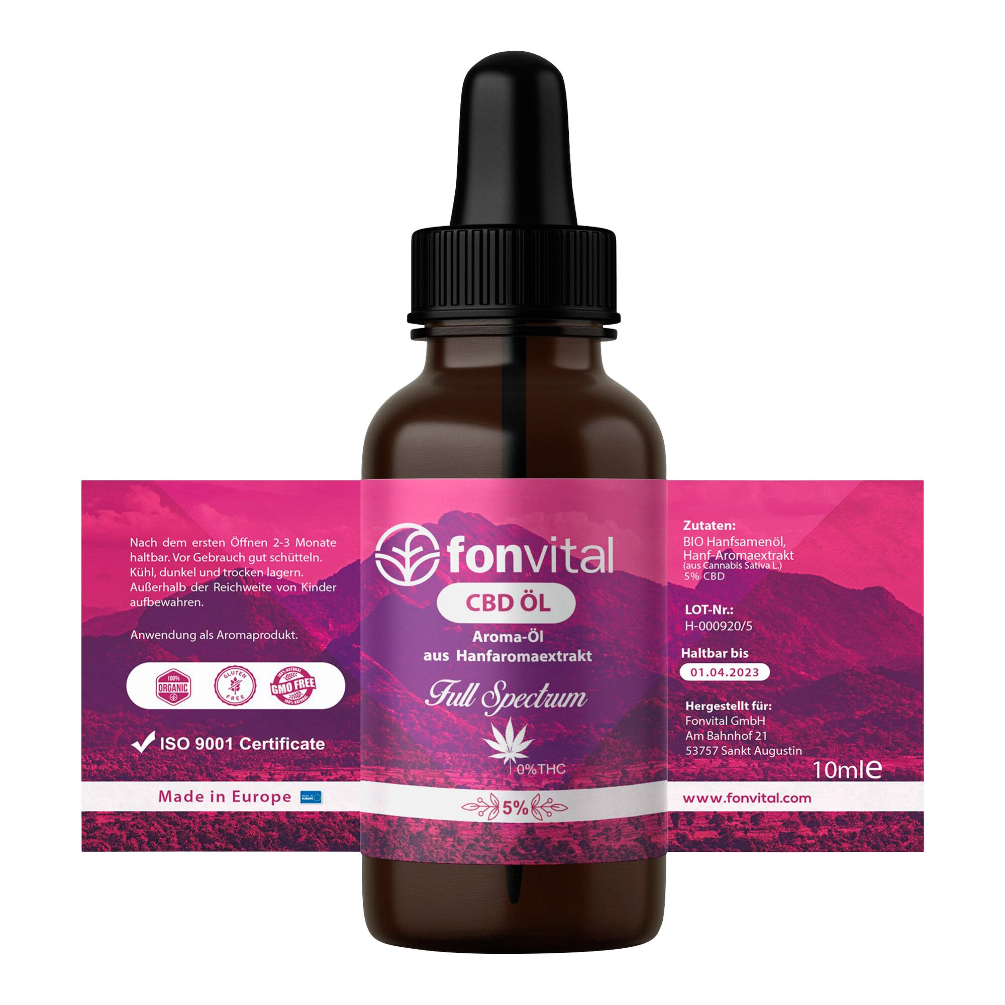 Huile de CBD Full Spectrum, 10 ml