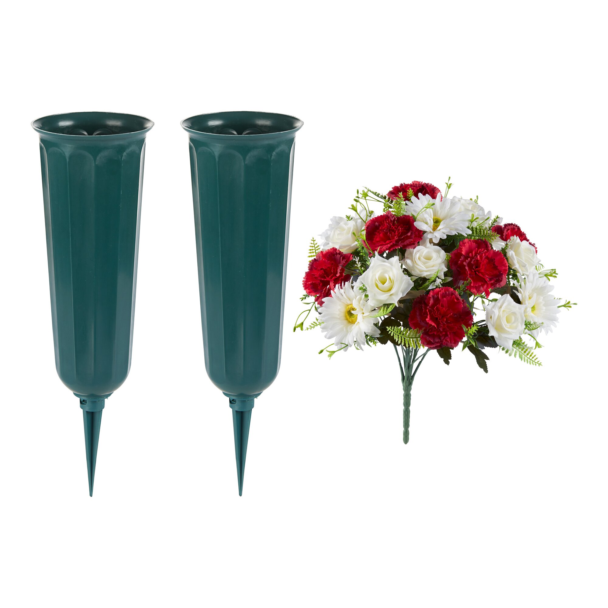 Lot bouquet tombal, 3 pièces
