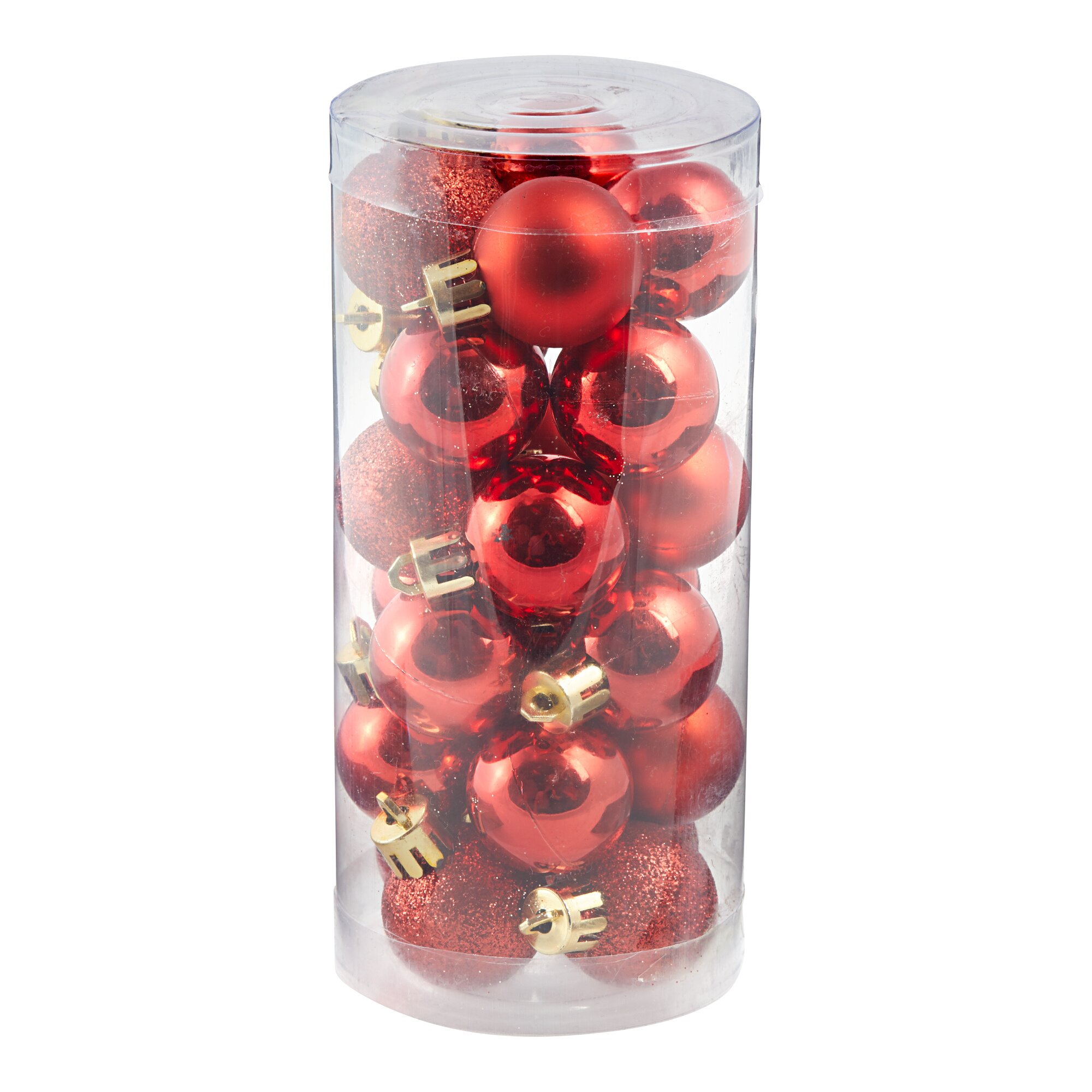 Christbaumkugeln, 24 Stück, rot