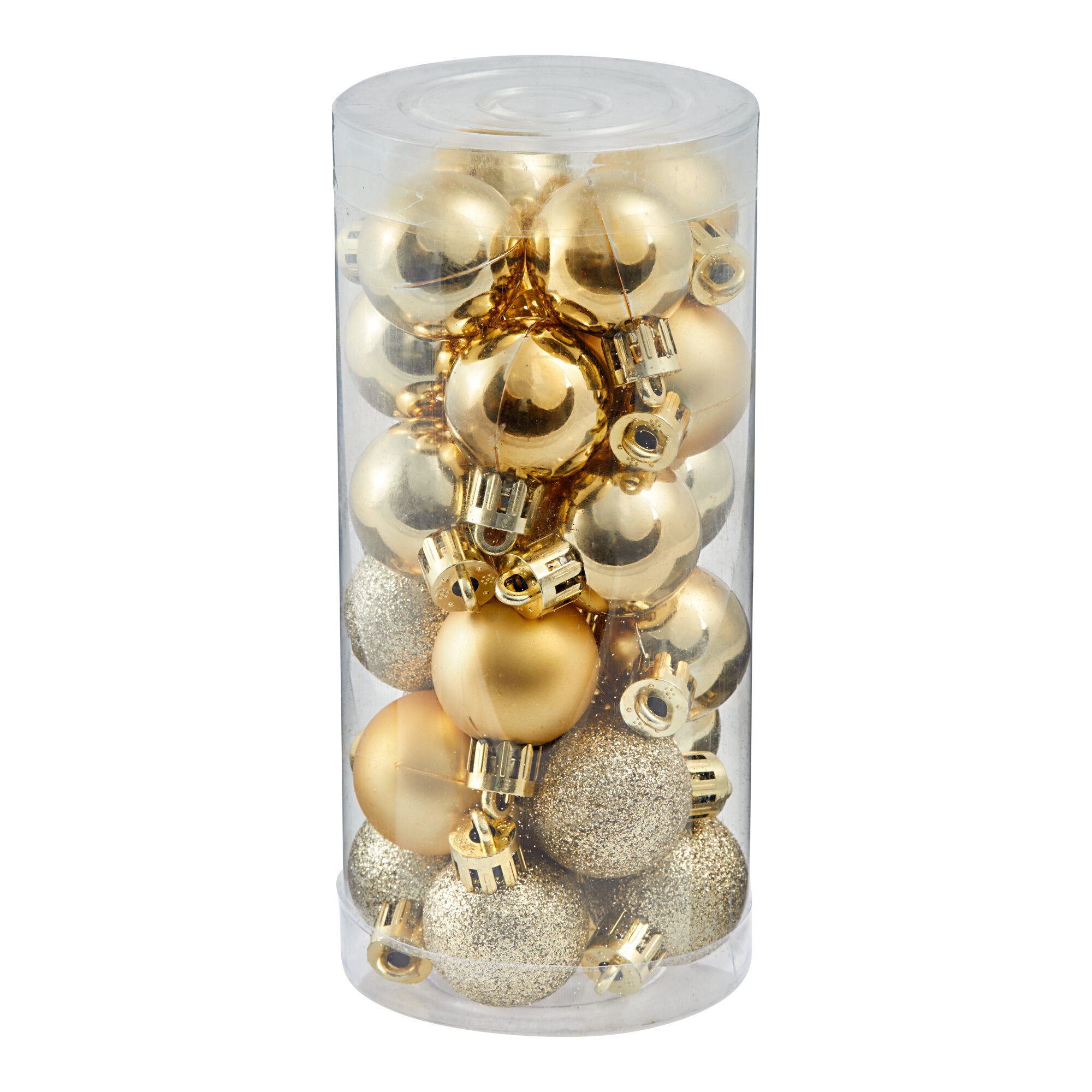 Christbaumkugeln, 24 Stück, gold