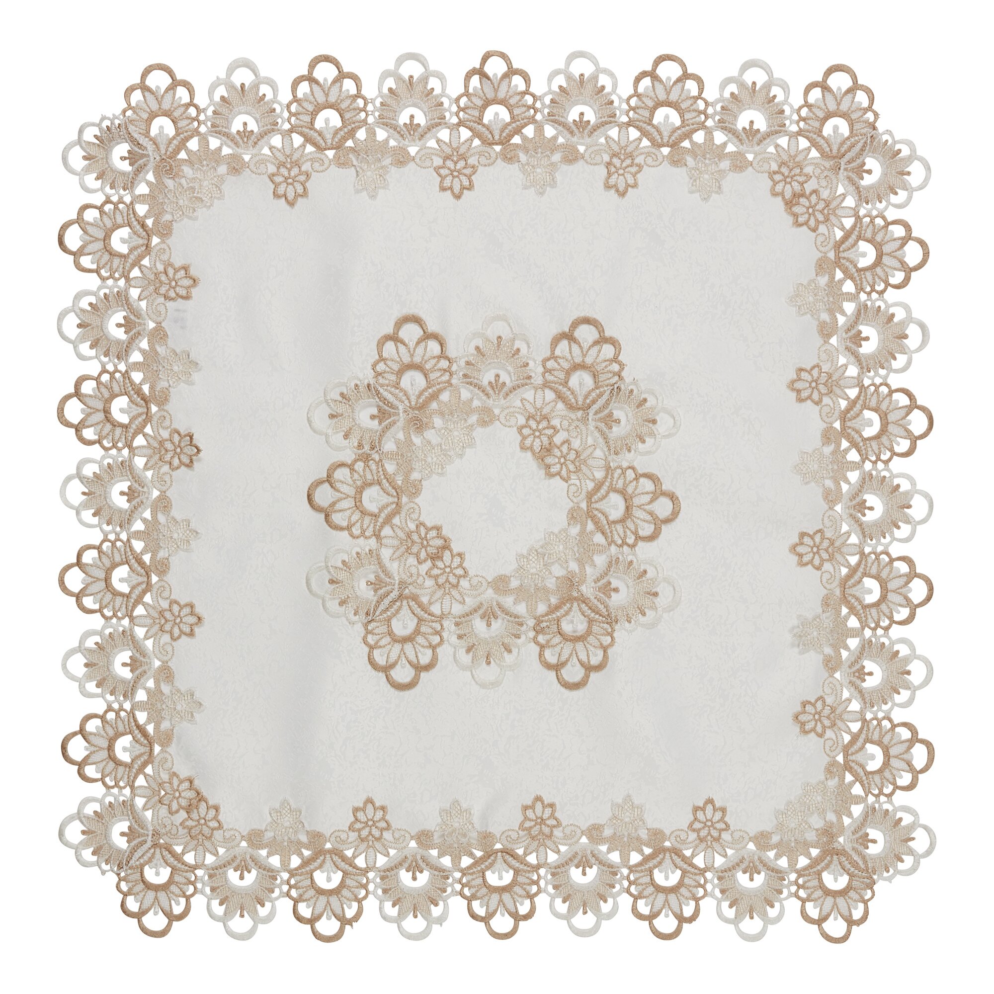Surnappe « Dentelle dorée »